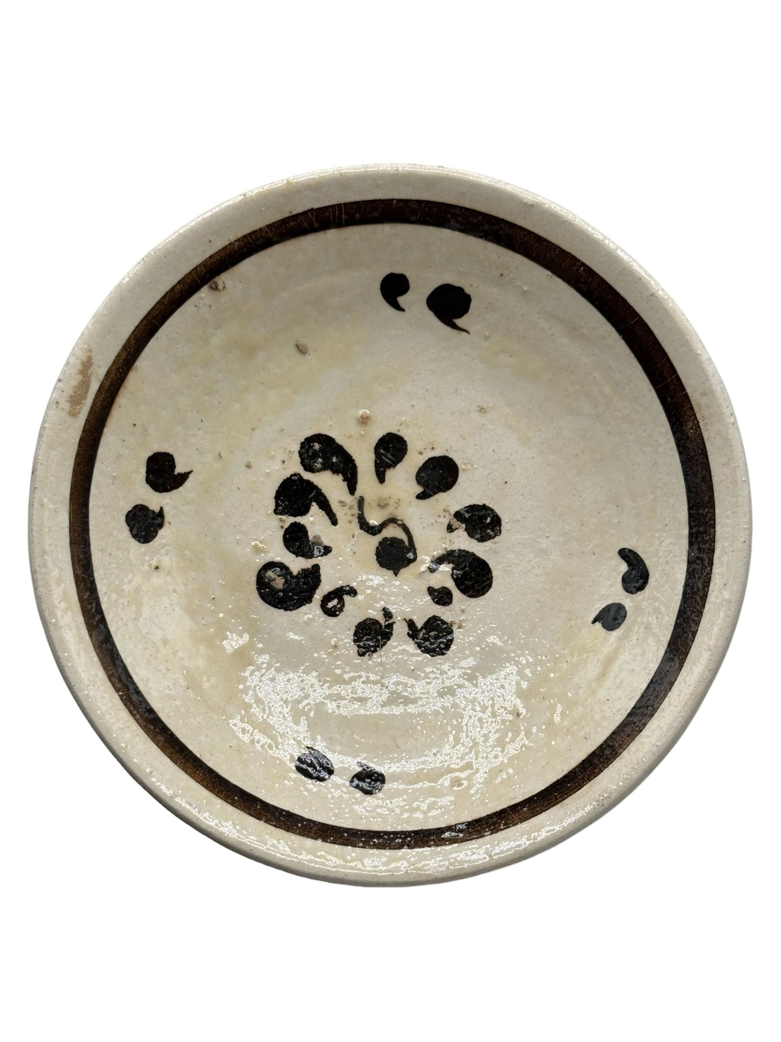 Chinese Cizhou-type Black-splashed Bowl: H: 1 3/8 inches W: 5 1/4 inches