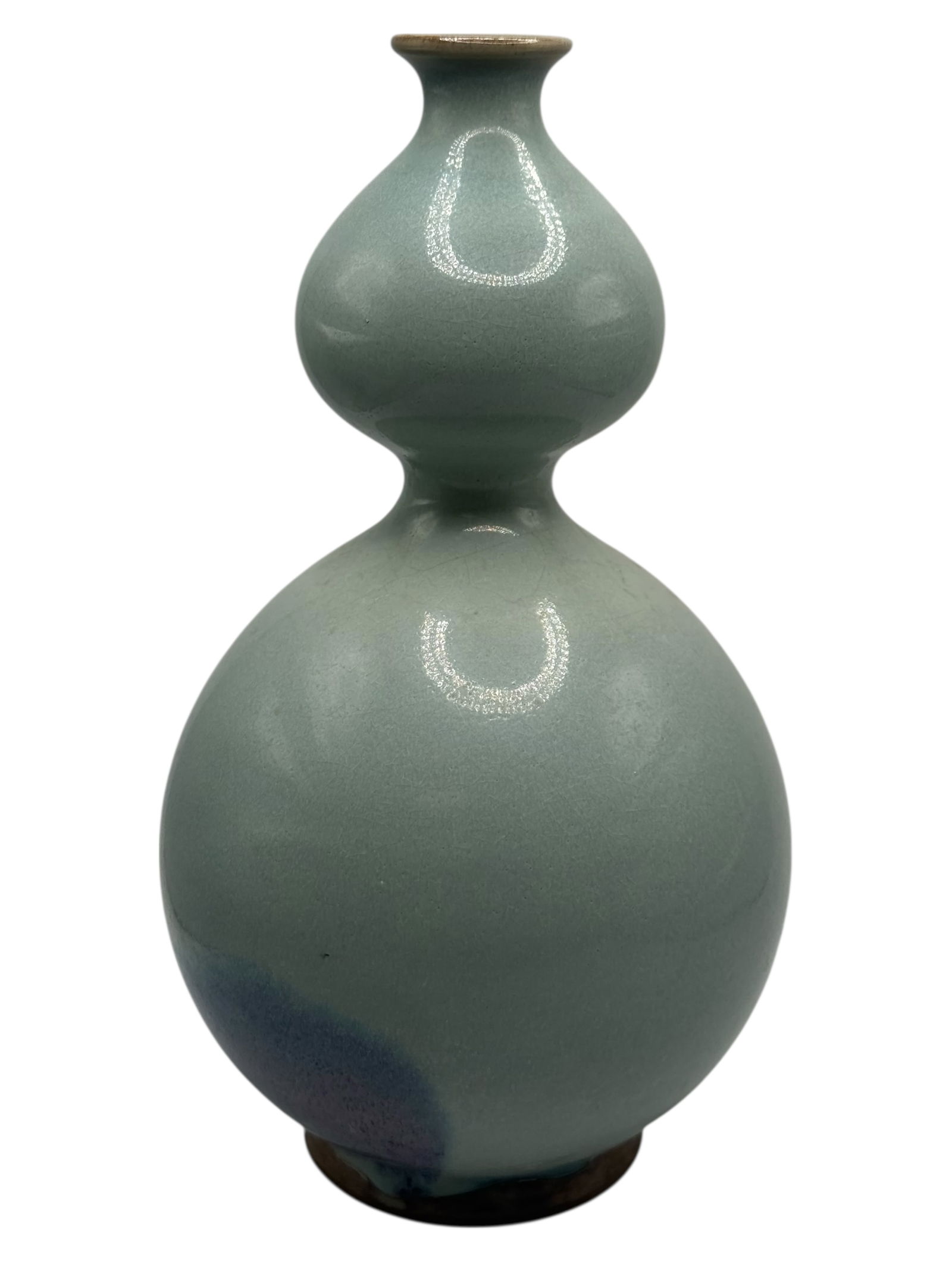 A Chinese Celadon-Glazed Double-Gourd Vase: A Chinese Celadon-Glazed Double-Gourd Vase H: 9 1/2 inches W: 5 1/4 inches