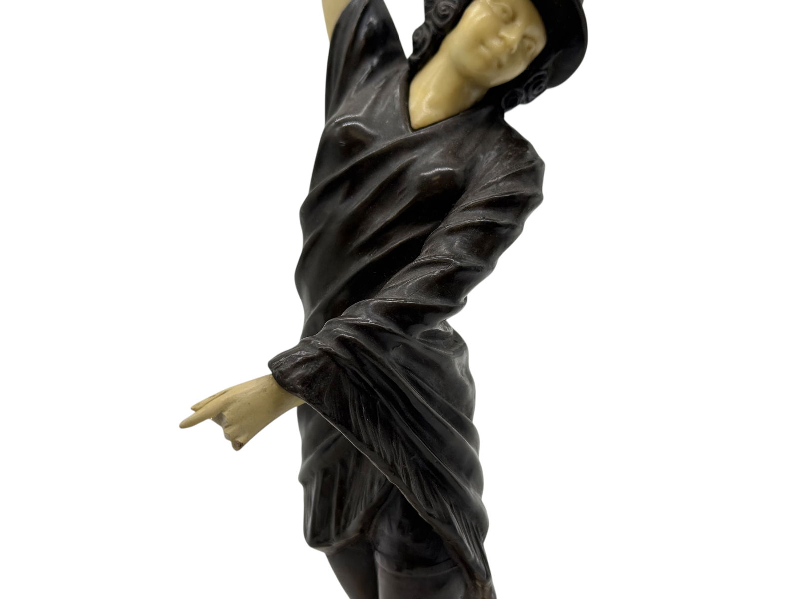 Two Bronze Figures on Stone Bases - 3