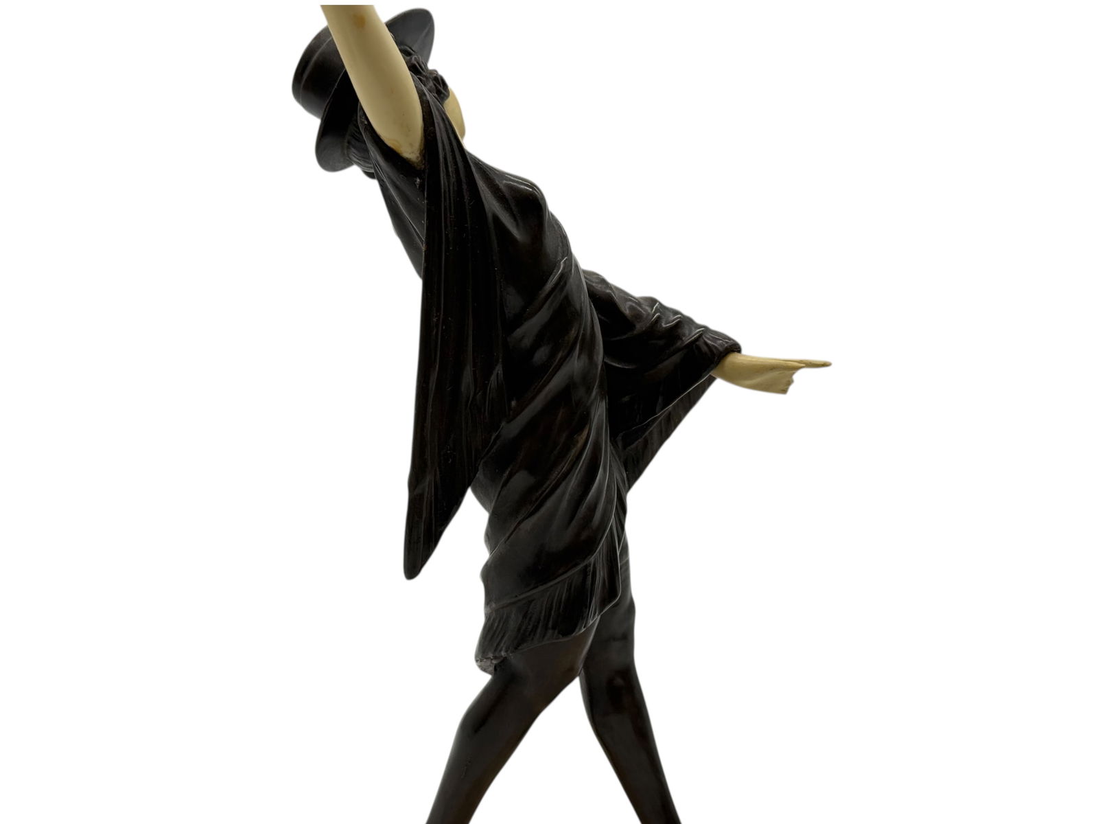 Two Bronze Figures on Stone Bases - 4