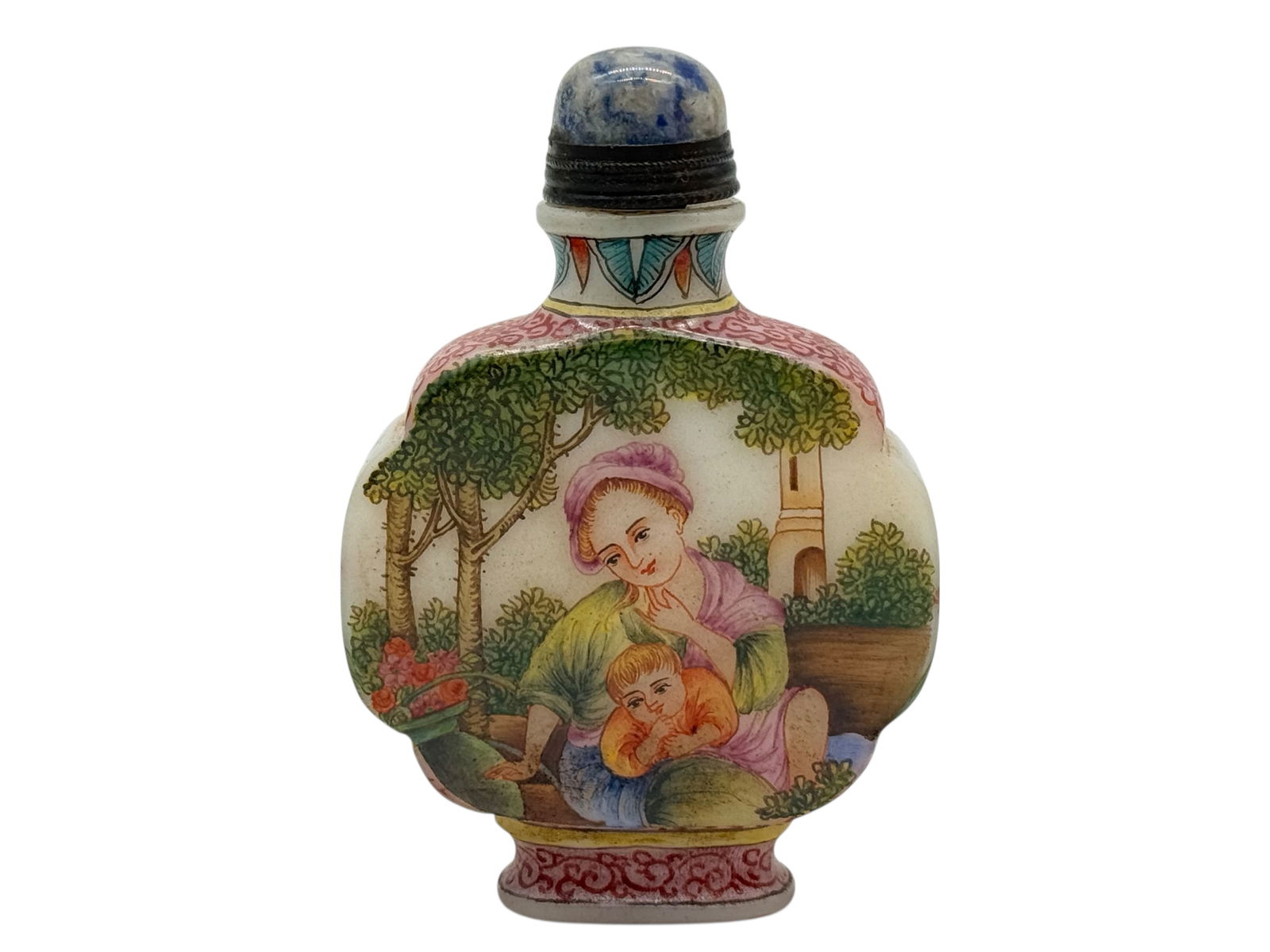 Chinese Glass Snuff Bottle with European Scene (1 of 5)