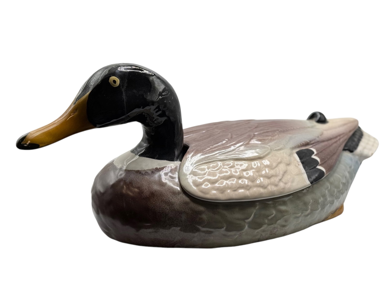 A Porcelain Duck Container with Lid (1 of 4)