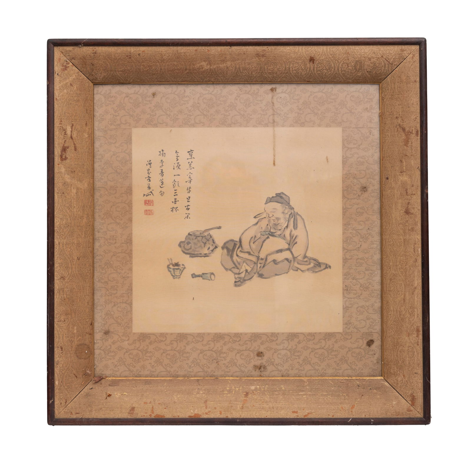 Chinese Ink Painting on Paper, Calligraphy & Seals (1 of 6)