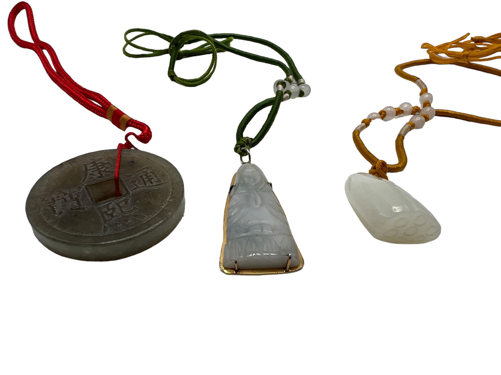 Five Jade Carving Pendants - 4