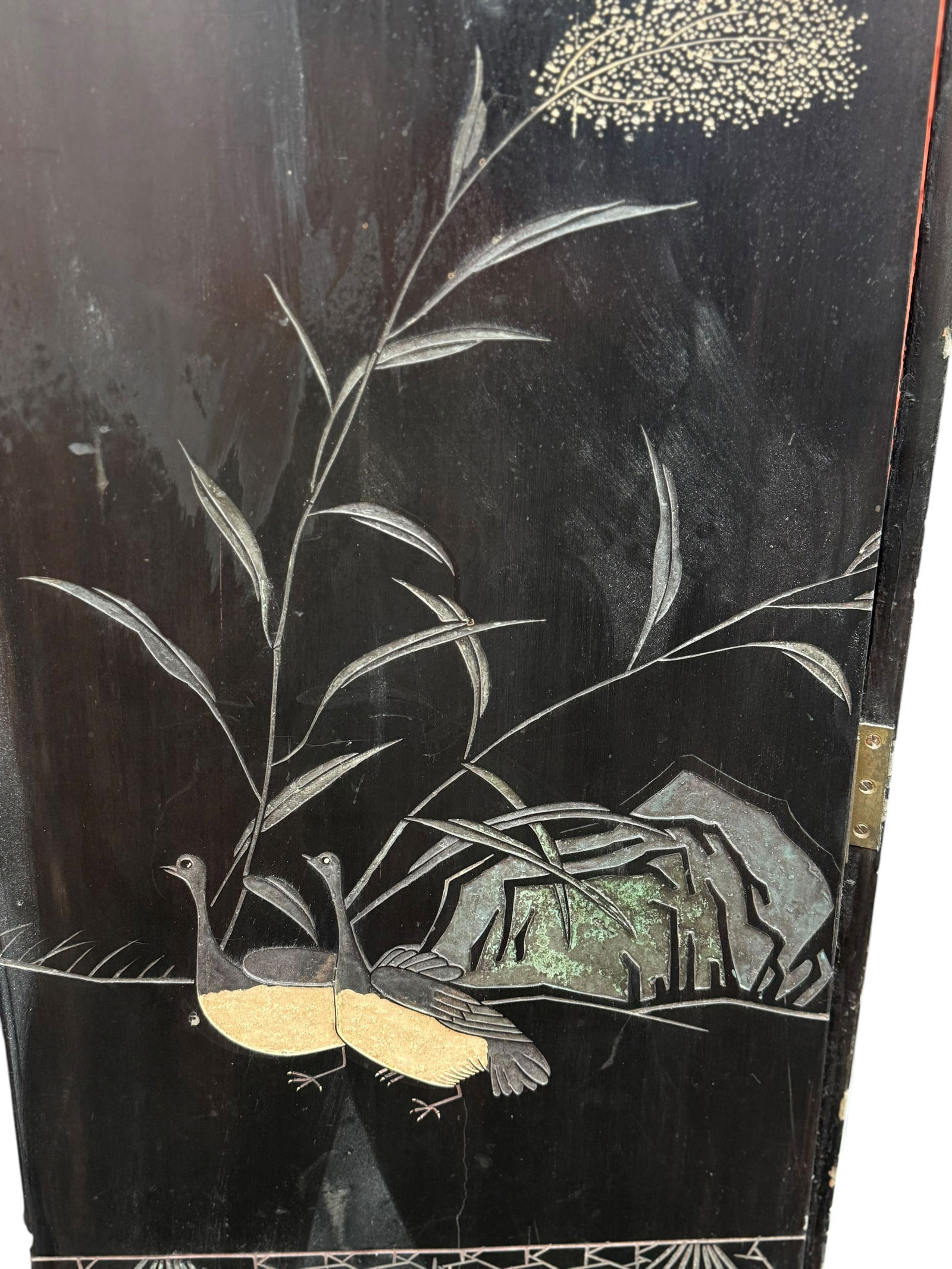 Chinese Four Panel Coromandel Lacquer Screen - 3