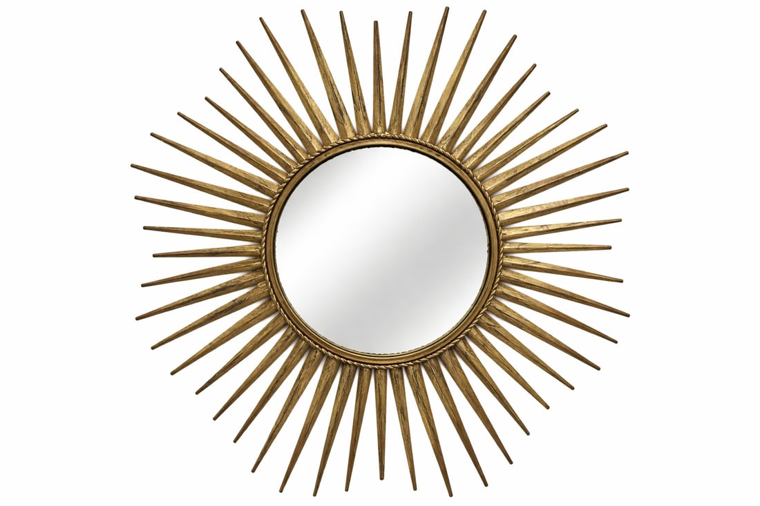 A Gilt Metal Sunburst Mirror (1 of 3)