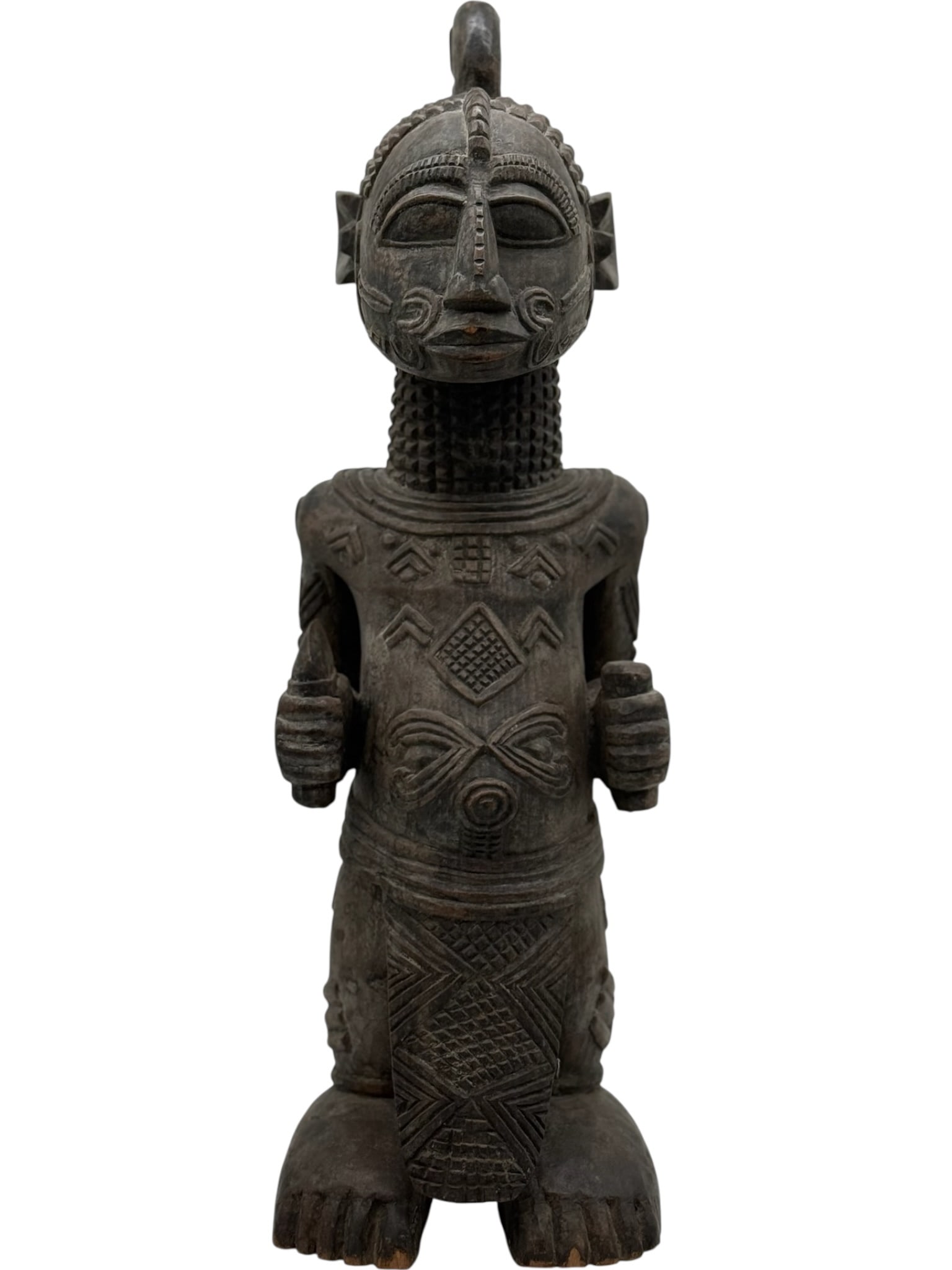 An African Carved Wooden Male Figure (1 of 10)