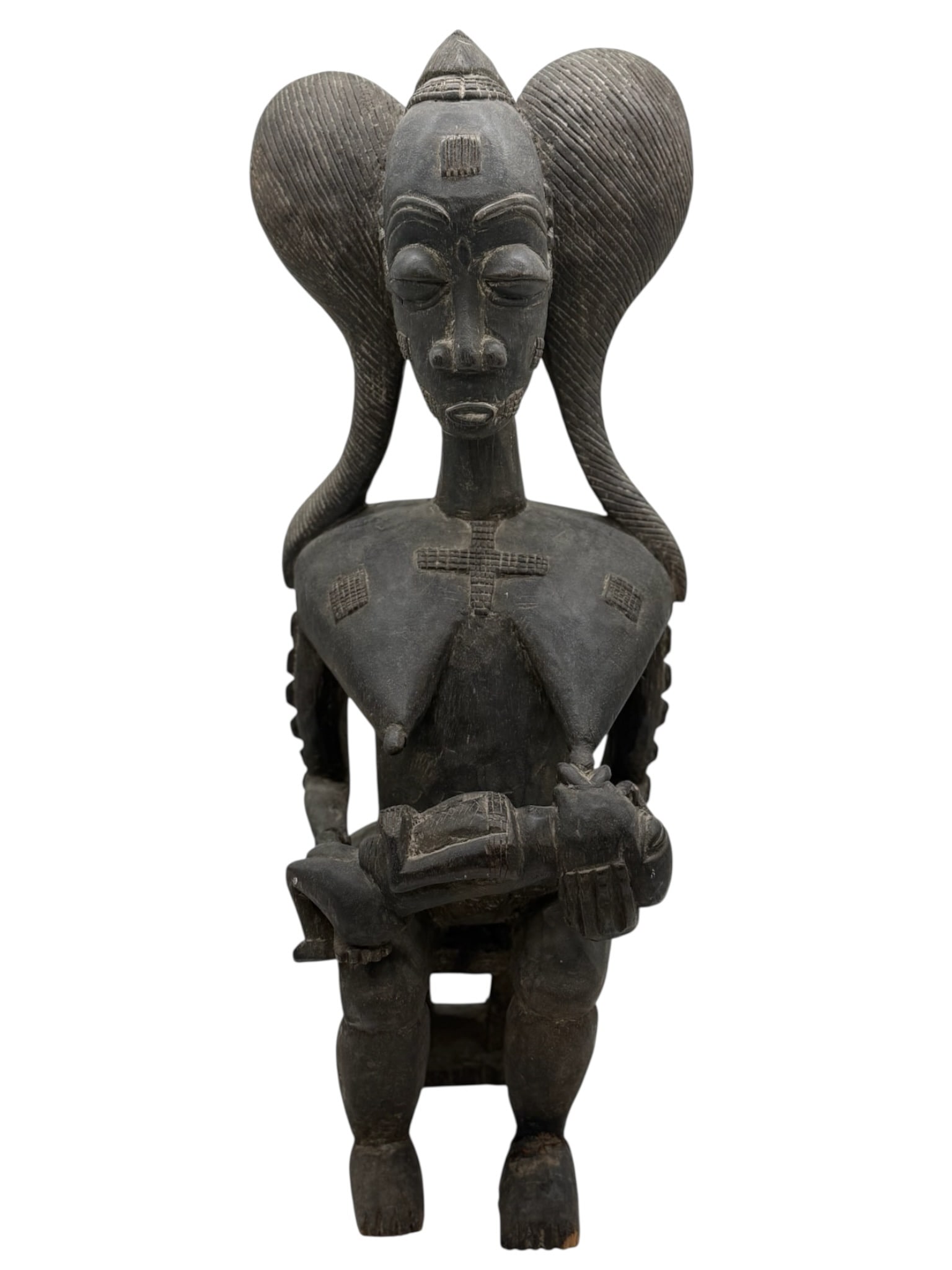 An African Carved Wooden Female Figure (1 of 8)