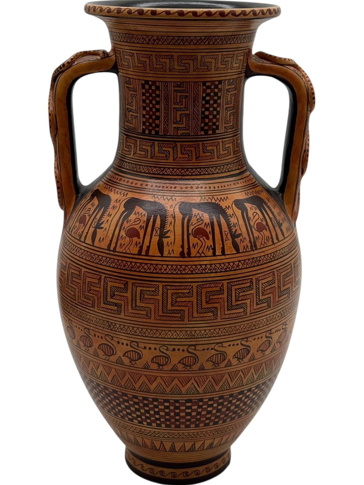 An Ancient Greek-Style Pottery Amphora with Geomet (1 of 10)