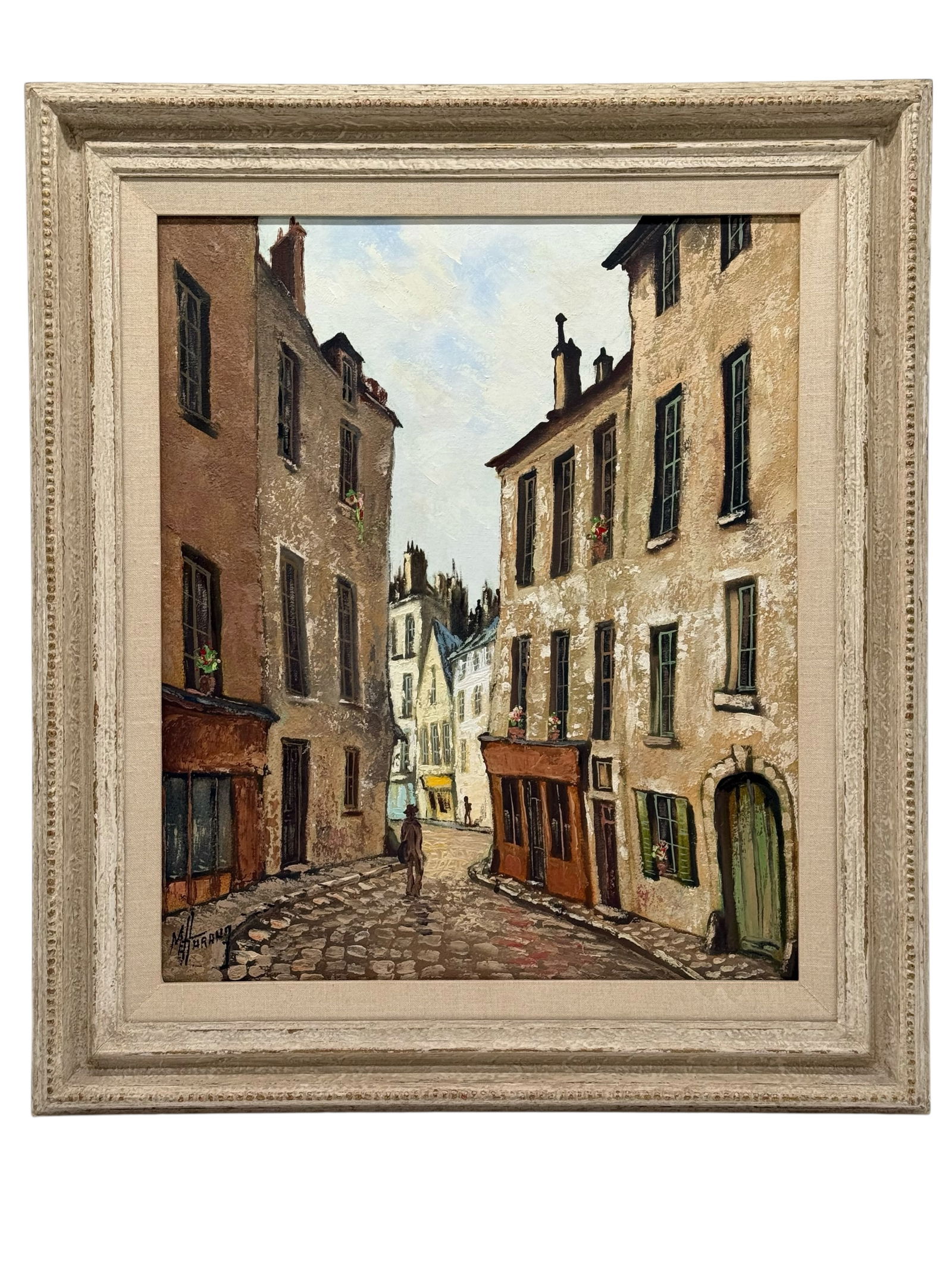 Vintage Oil Painting of Paris, Signed: Vintage Oil Painting of Paris, SignedVintage Oil Painting of Paris after Maurice Utrillo.Signed H: 28 inches W: 24 1/2 inches