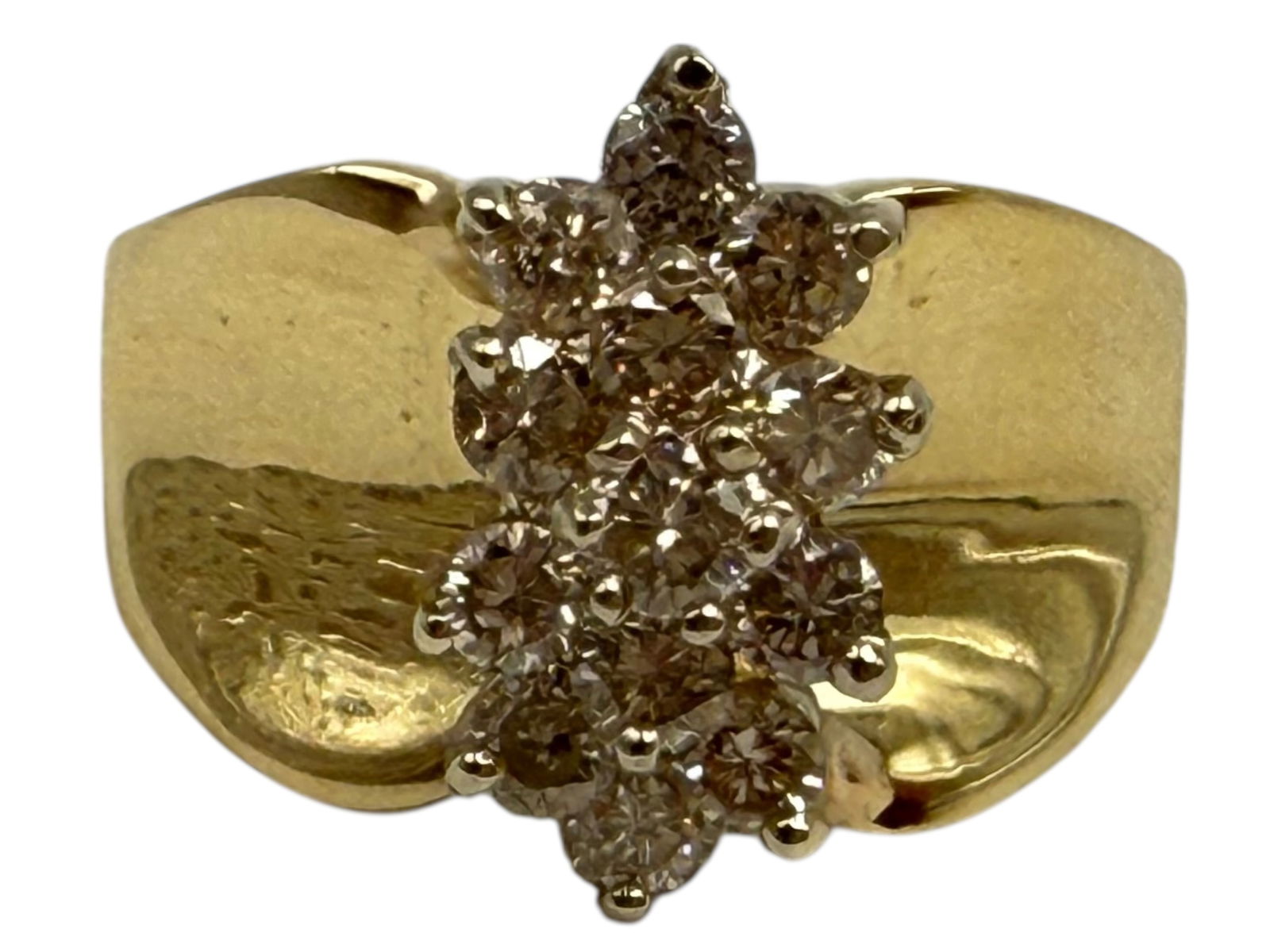 14K Gold Diamond Cluster Ring (1 of 6)