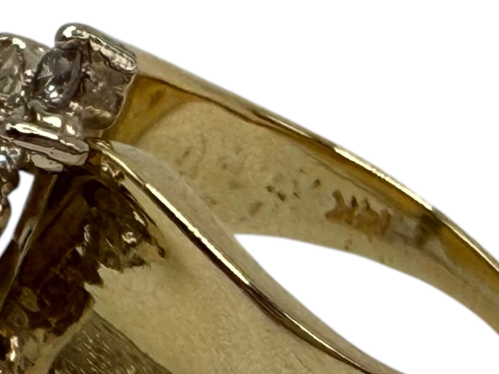 14K Gold Diamond Cluster Ring - 2