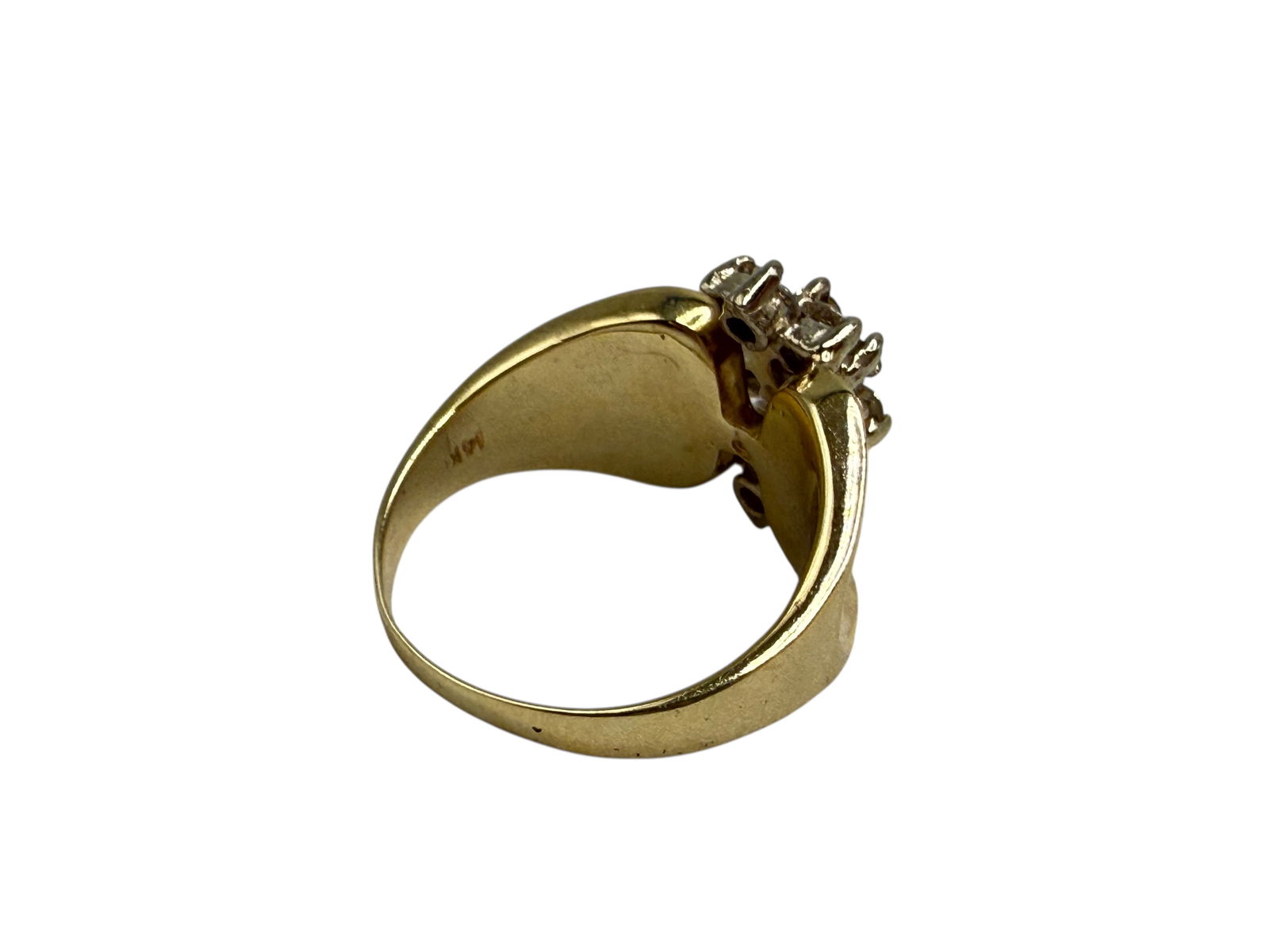 14K Gold Diamond Cluster Ring - 5