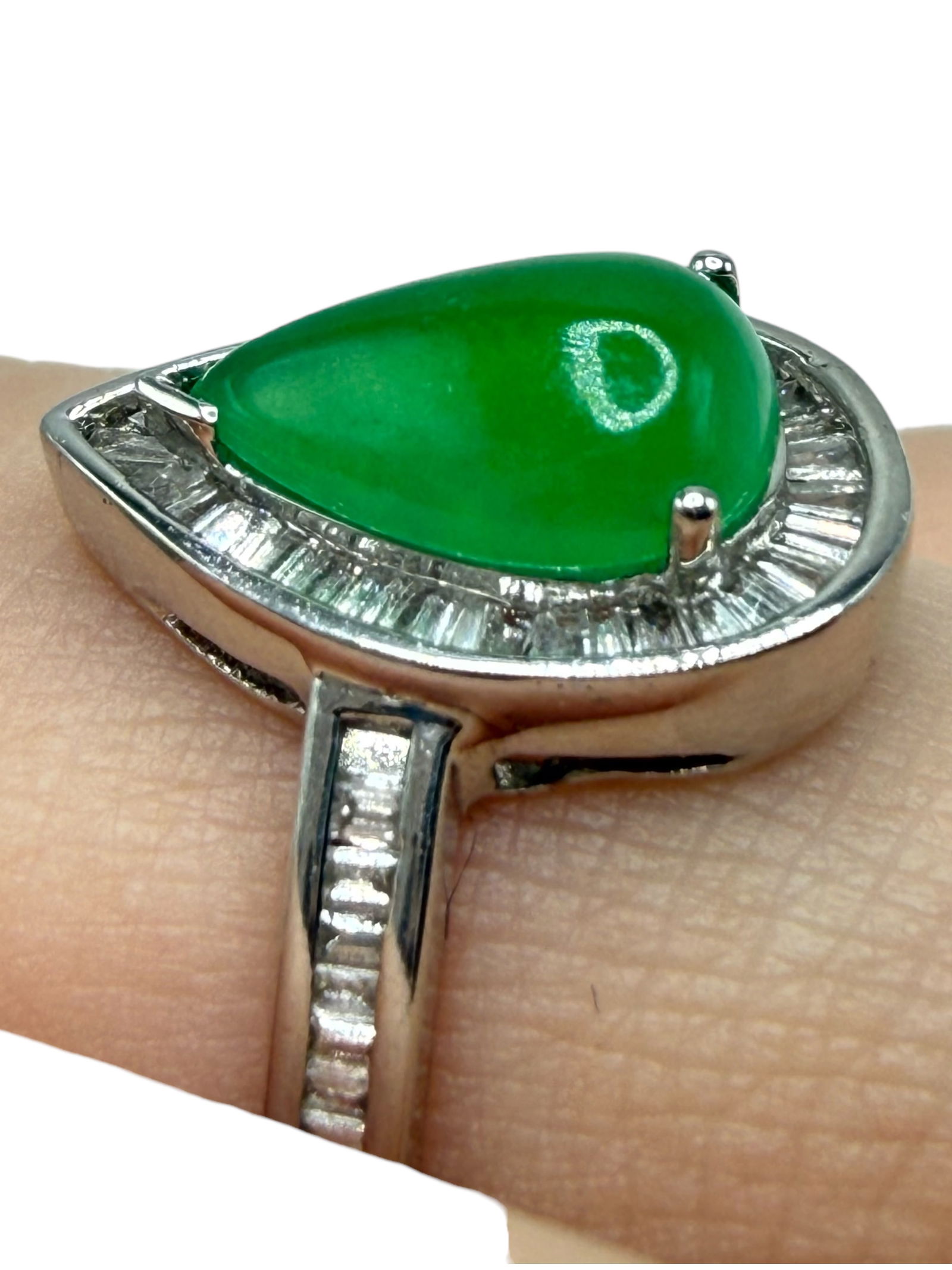 Jadeite Ring, 18k Gold Ring - 2