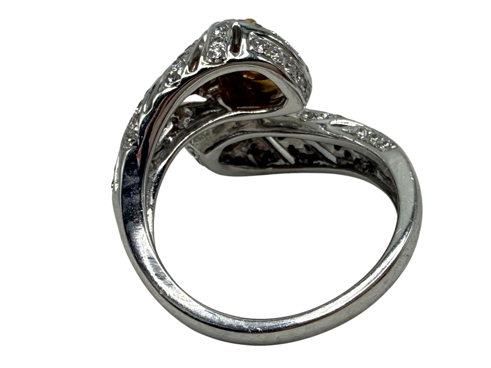 18K Gold Yellow Diamond Ring - 3