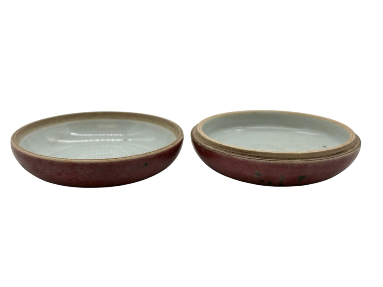 A Chinese Red-Glazed Covered Porcelain Paste Box - 4