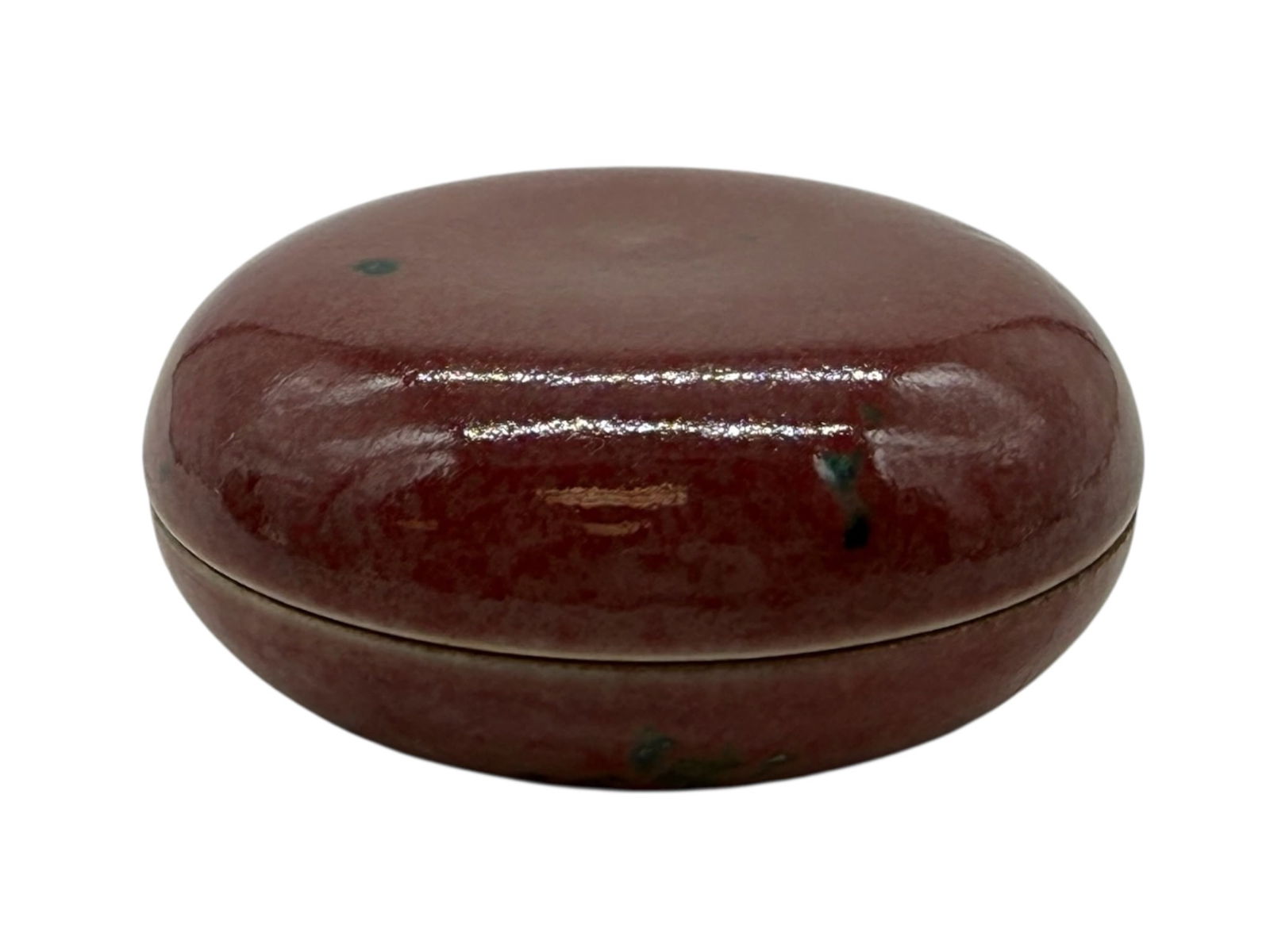 A Chinese Red-Glazed Covered Porcelain Paste Box - 5