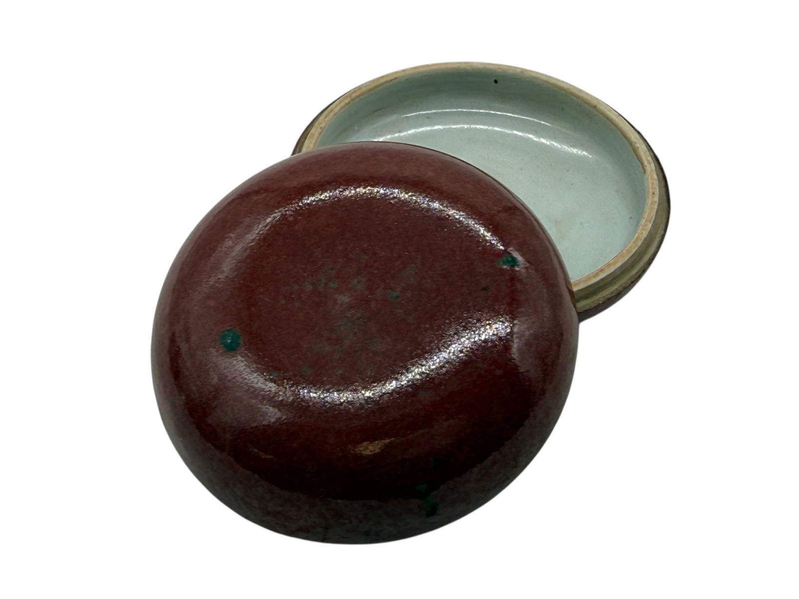 A Chinese Red-Glazed Covered Porcelain Paste Box - 6