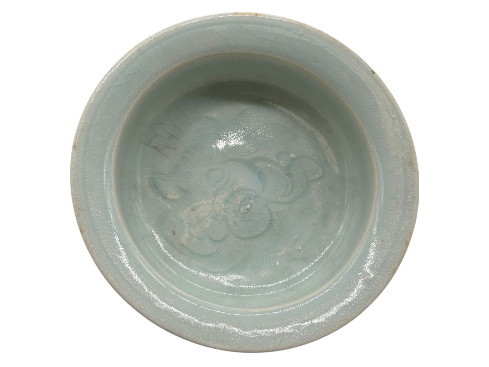 A Chinese Celadon-Glazed Porcelain High Feet Dish (1 of 9)
