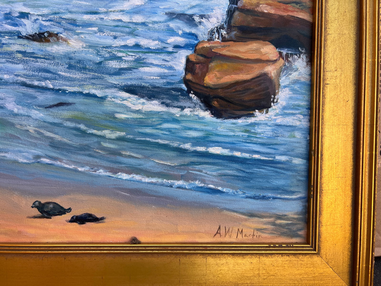 Solana Beach, Signed A. W Martin - 3