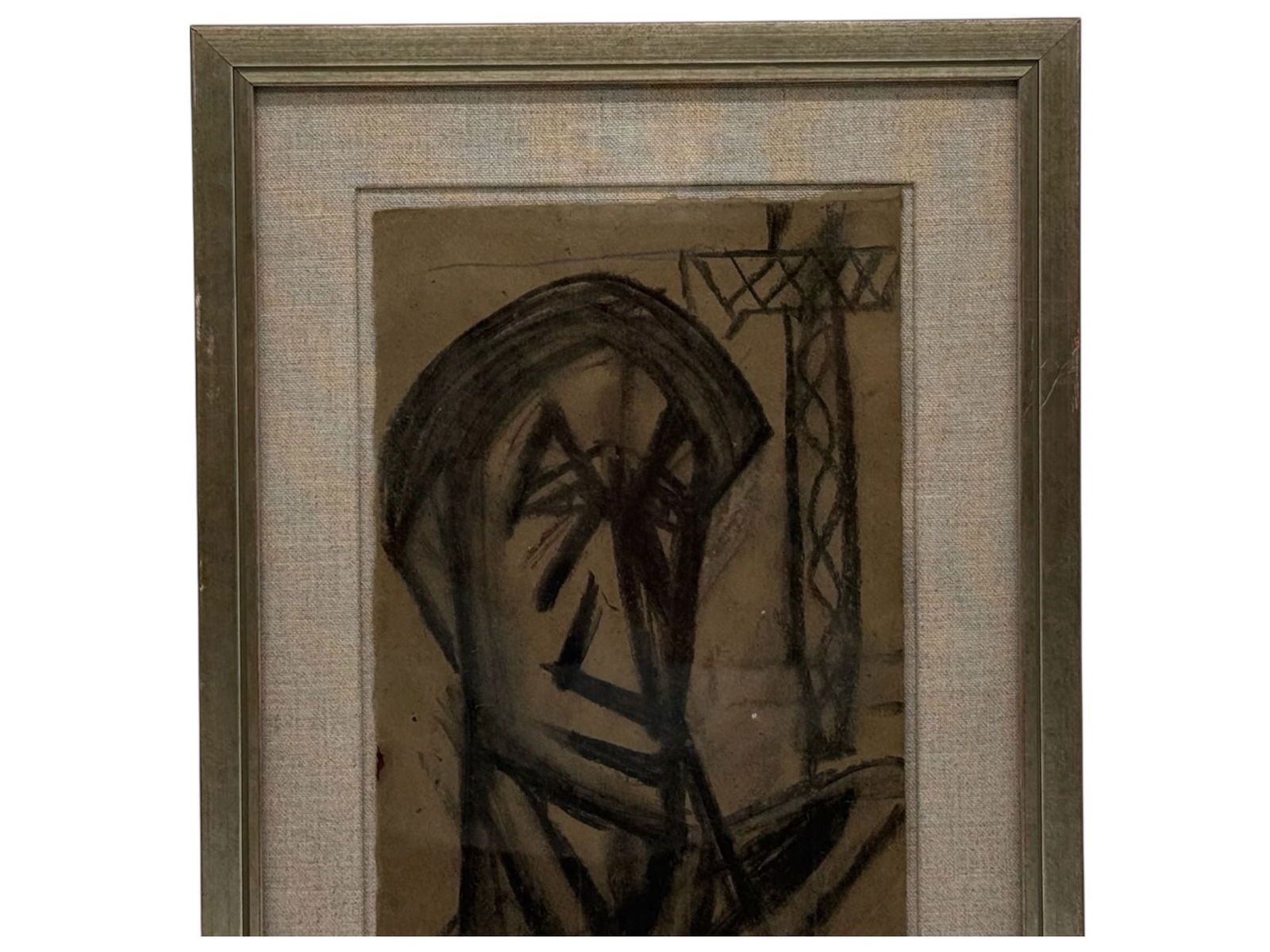 A Framed Modern Figurative Drawing - 2