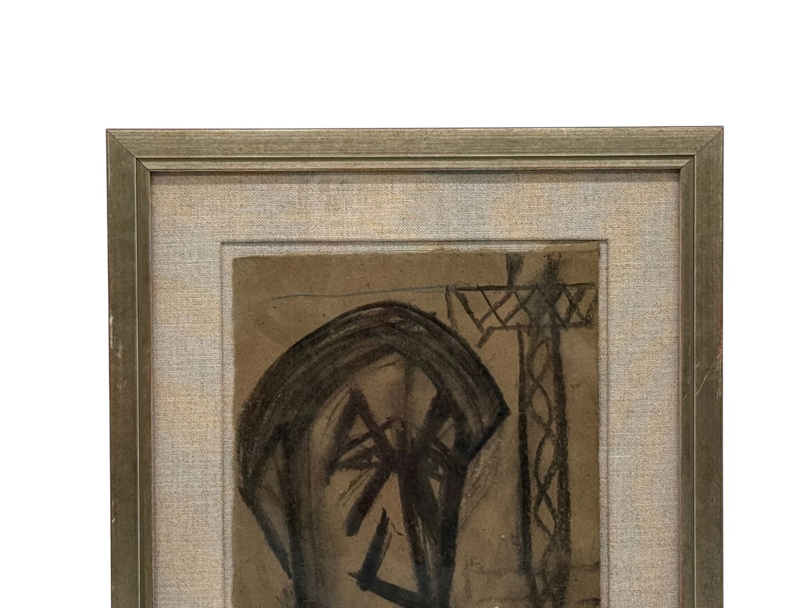A Framed Modern Figurative Drawing - 3