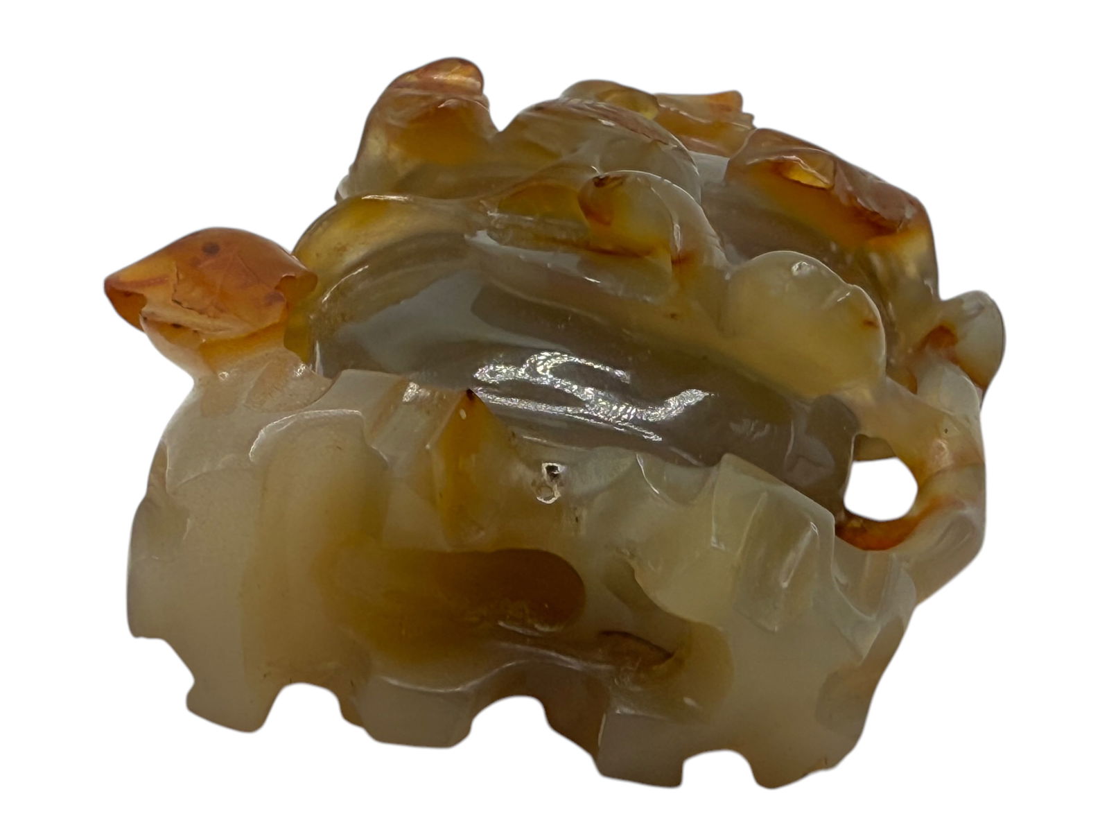 A Carved Natural Agate Vase - 5