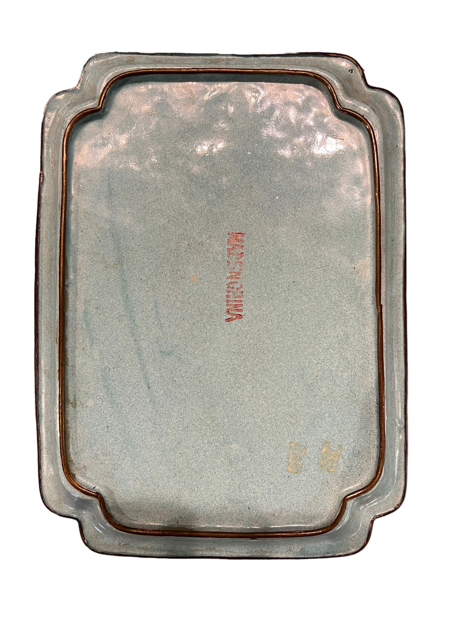 Chinese Enamel Yellow Ground Rectangular Dish - 4