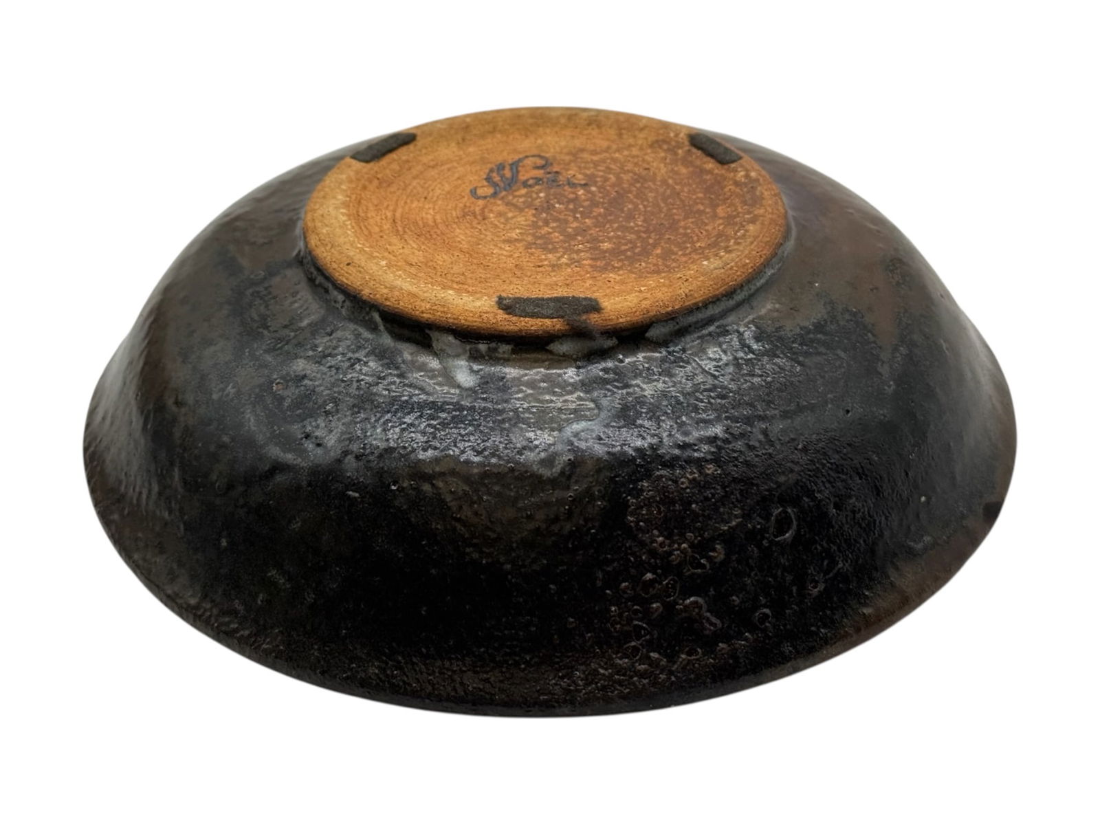 A RUSSET-SPLASHED BLACK-GLAZED BOWL - 3