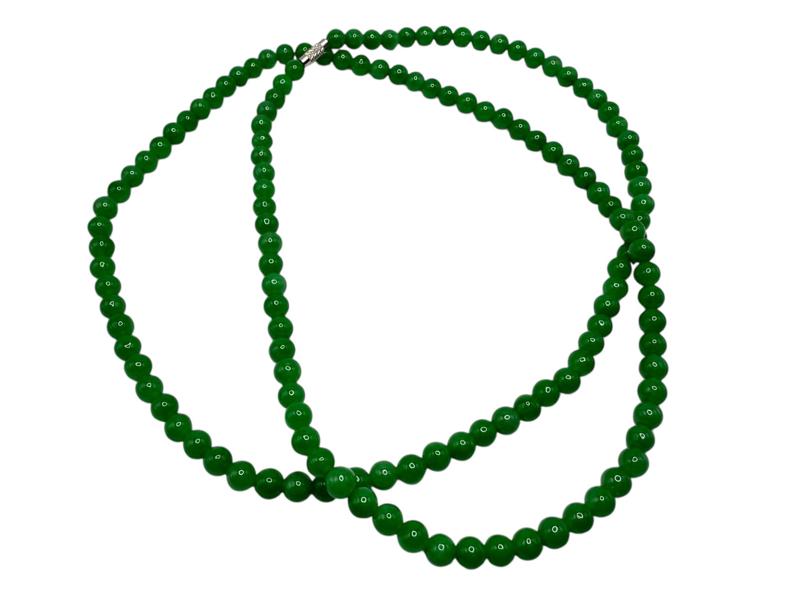 Green Stone Bead Necklace (1 of 3)