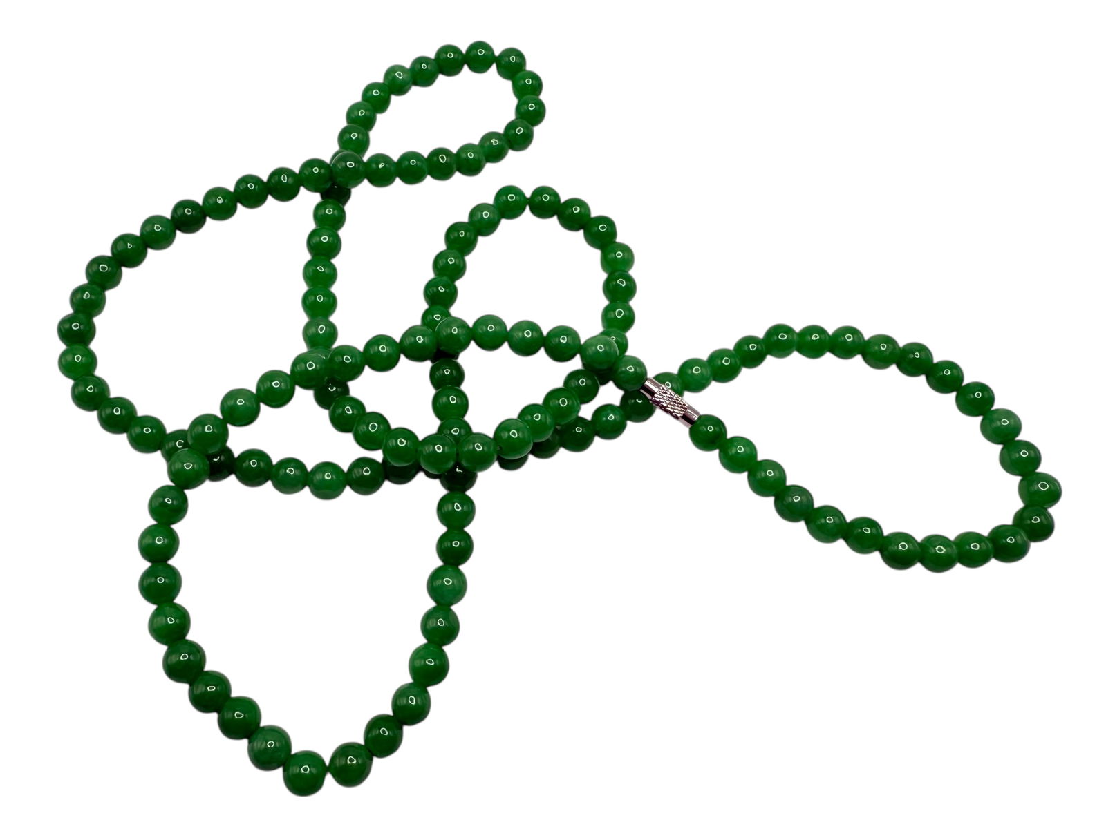 Green Stone Bead Necklace - 3