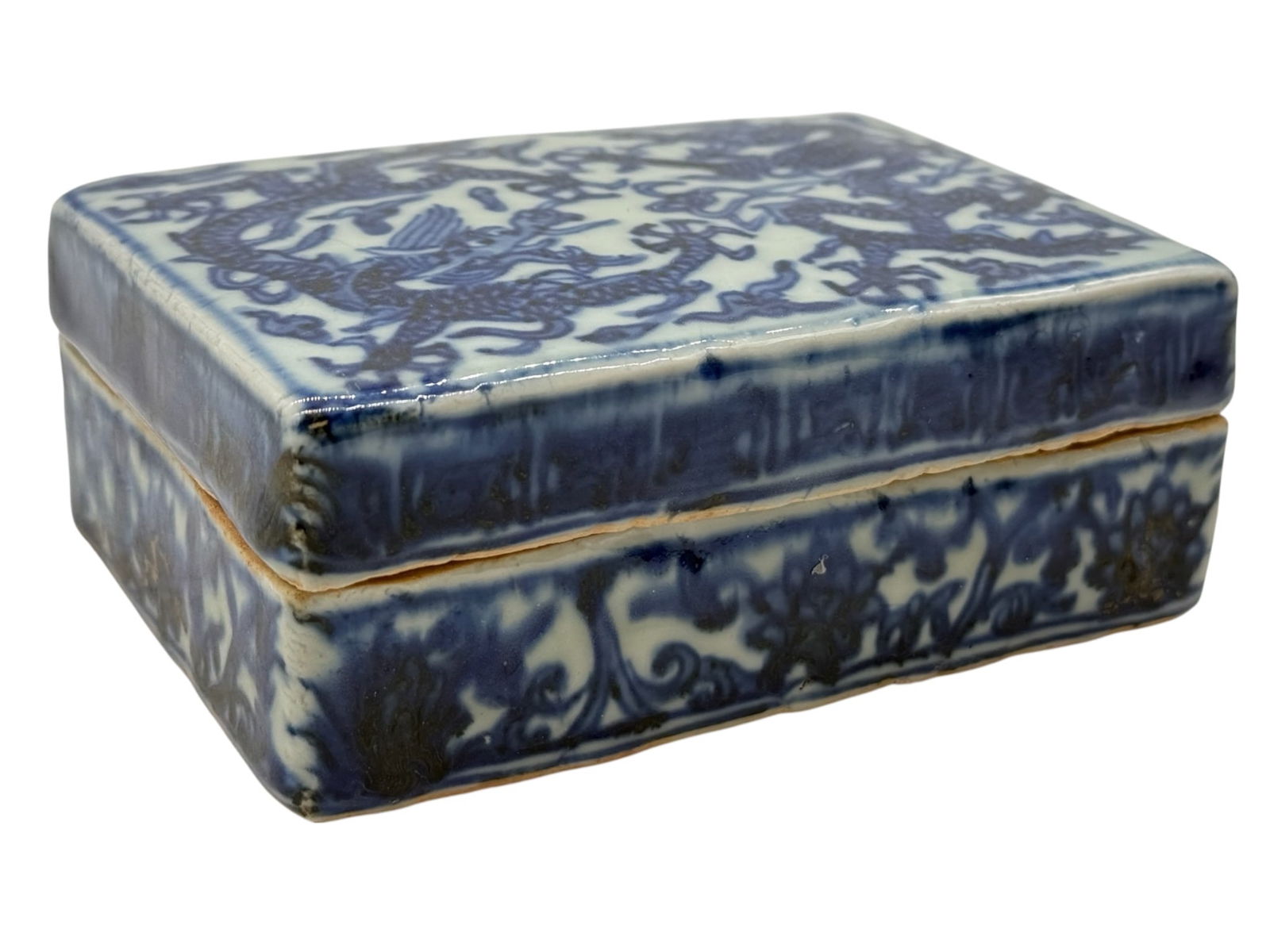 Blue and White Chinese Porcelain Covered Box with (1 of 12)