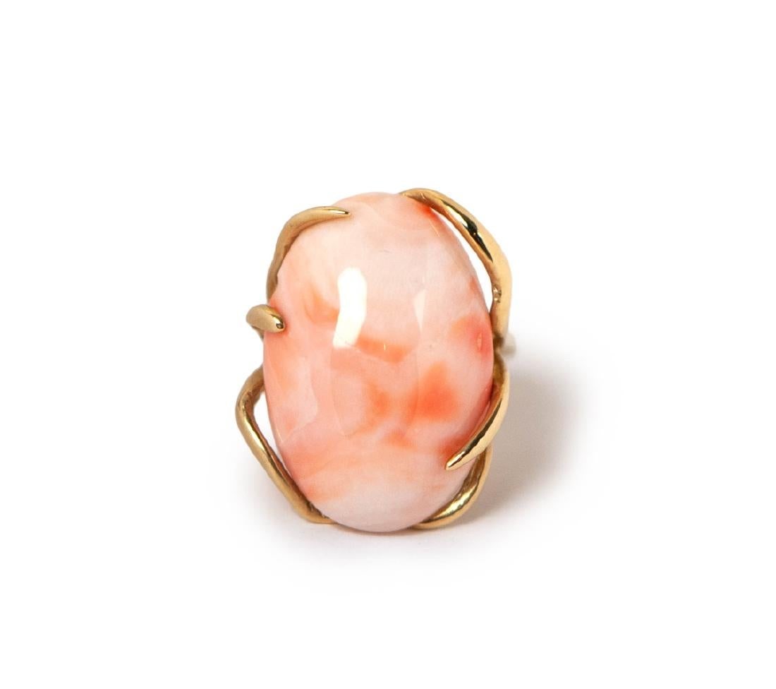 Pink coral 14K ring (1 of 3)