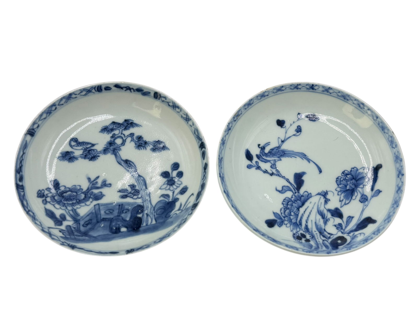 Two Chinese Blue and White Plates (1 of 9)