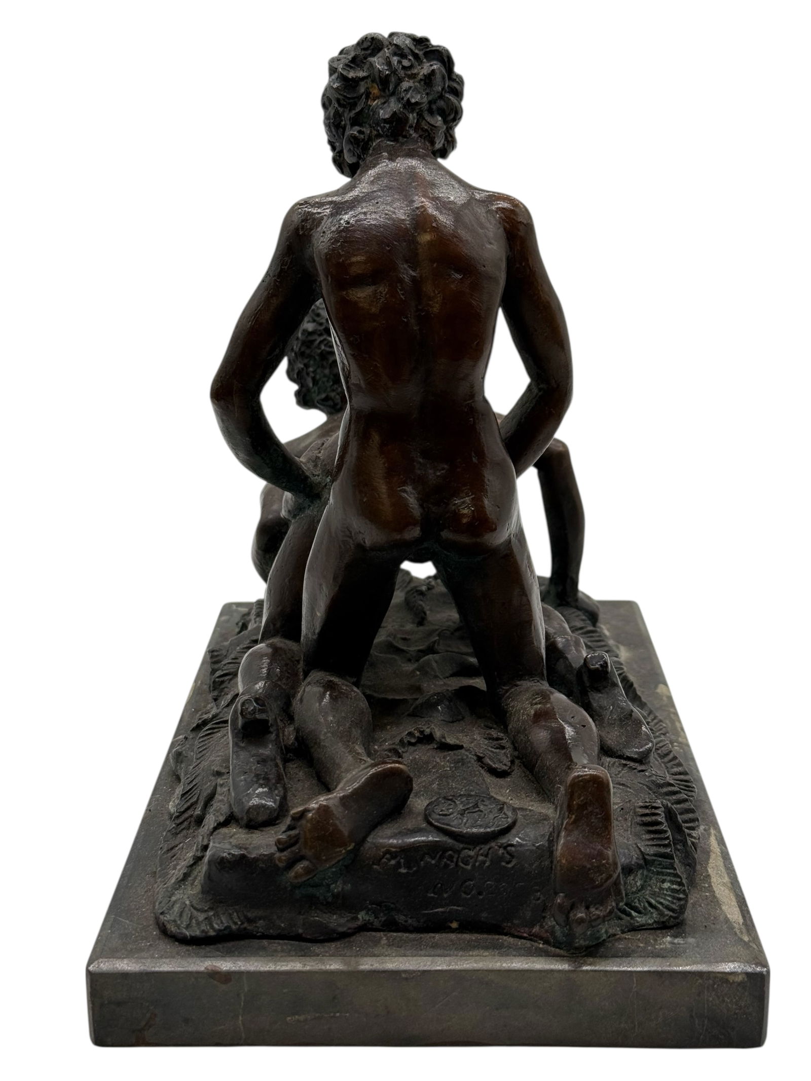 Two Lovers Bronze, Marked - 4
