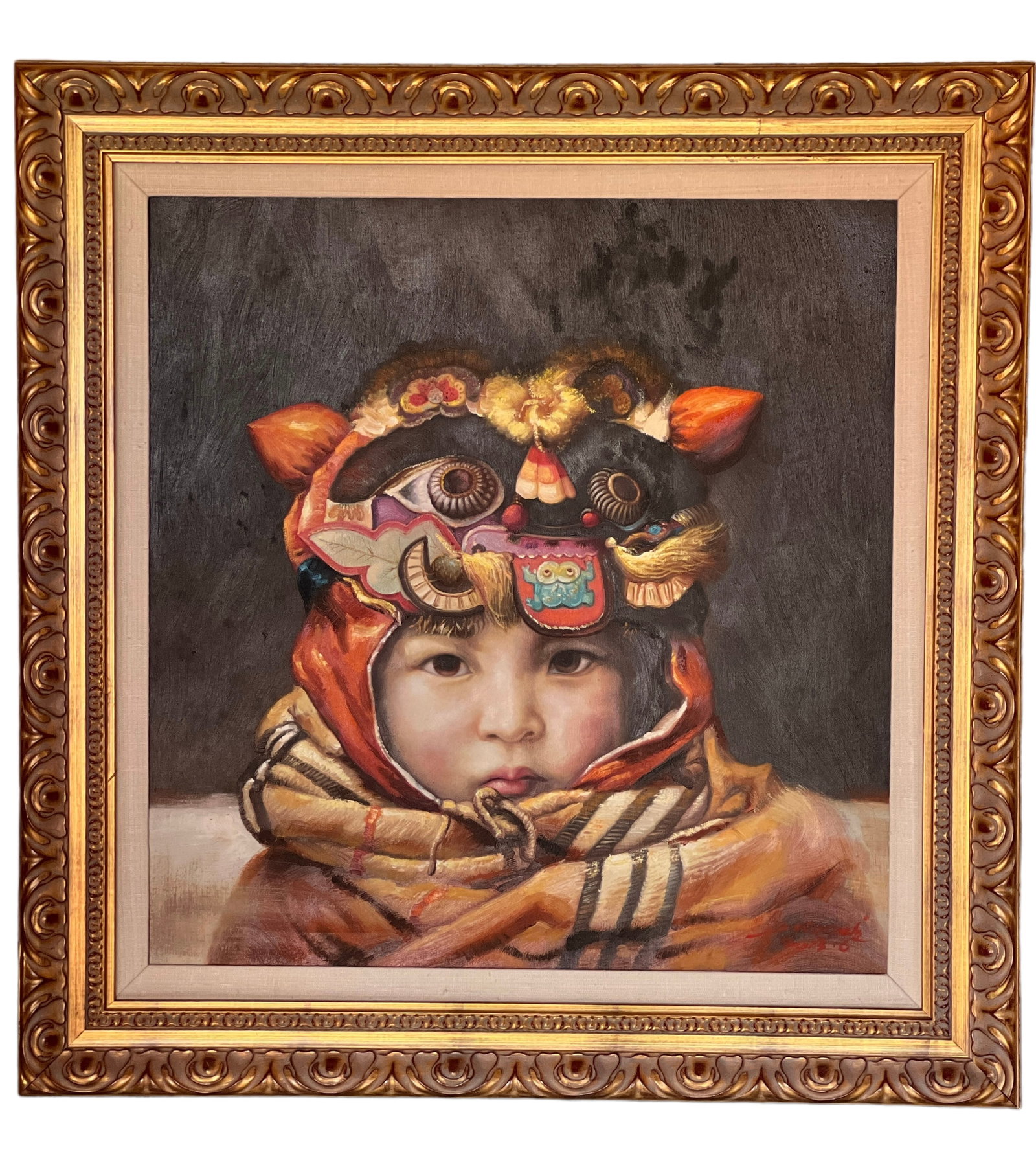 Oil Painting on Canvas, Signed: Oil Painting on Canvas, SignedH : 40 in ( 101.6 cm ) W : 39 in ( 99.06 cm ) Provenance: Contemporary Masters Gallery In Island in Maui County, Hawaii.