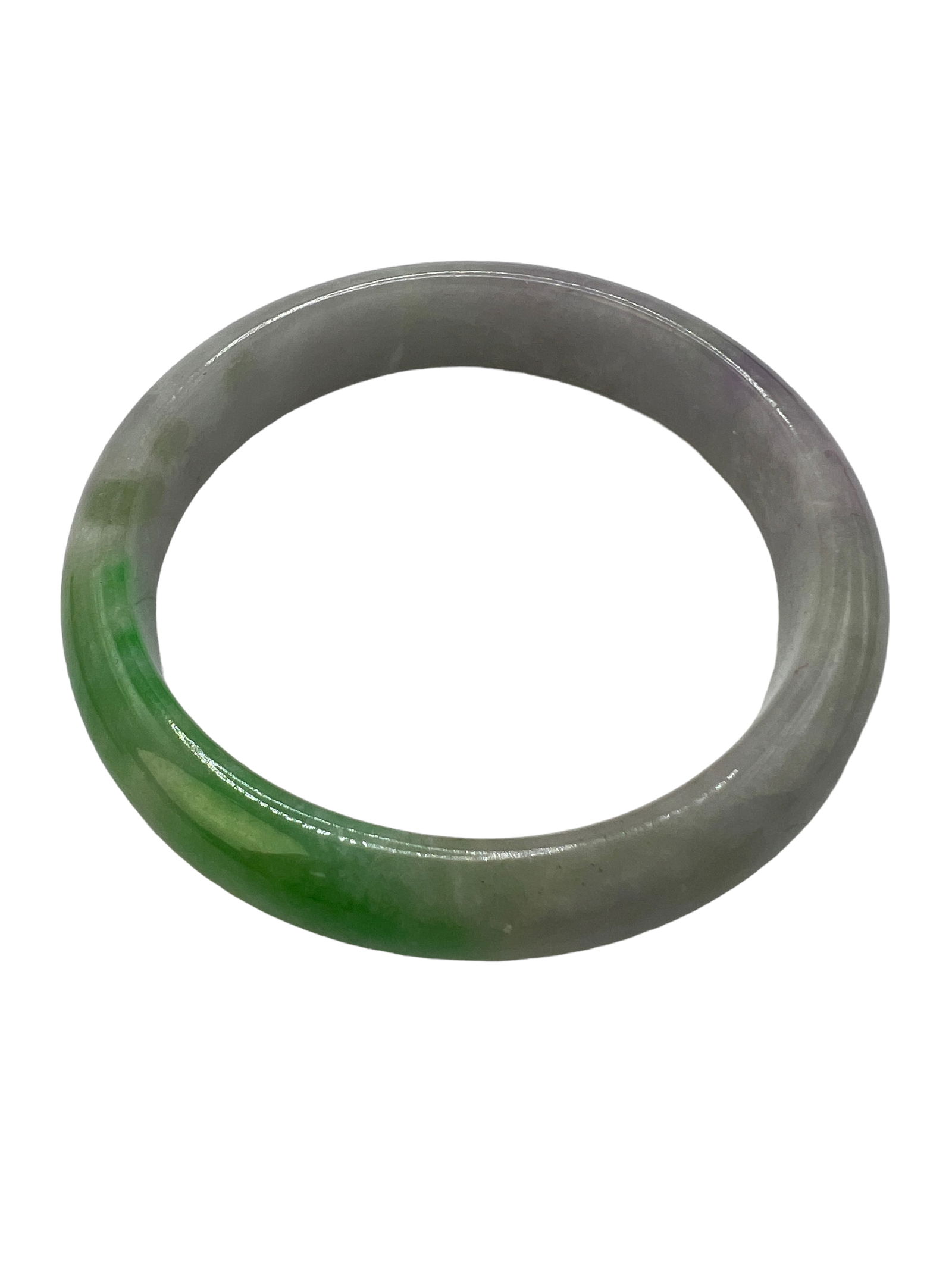 TWO JADE / GREEN STONE BANGLES - 3
