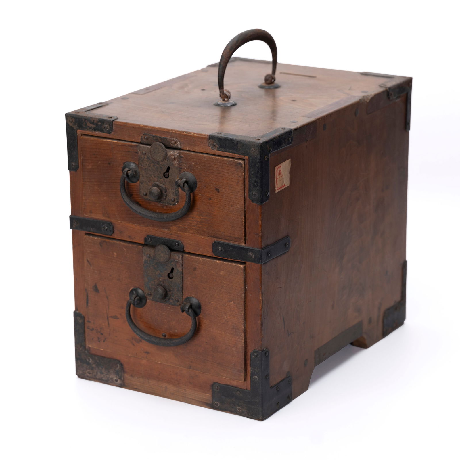 Chinese Wood Chest with Iron Corner Hardware, Dual (1 of 7)