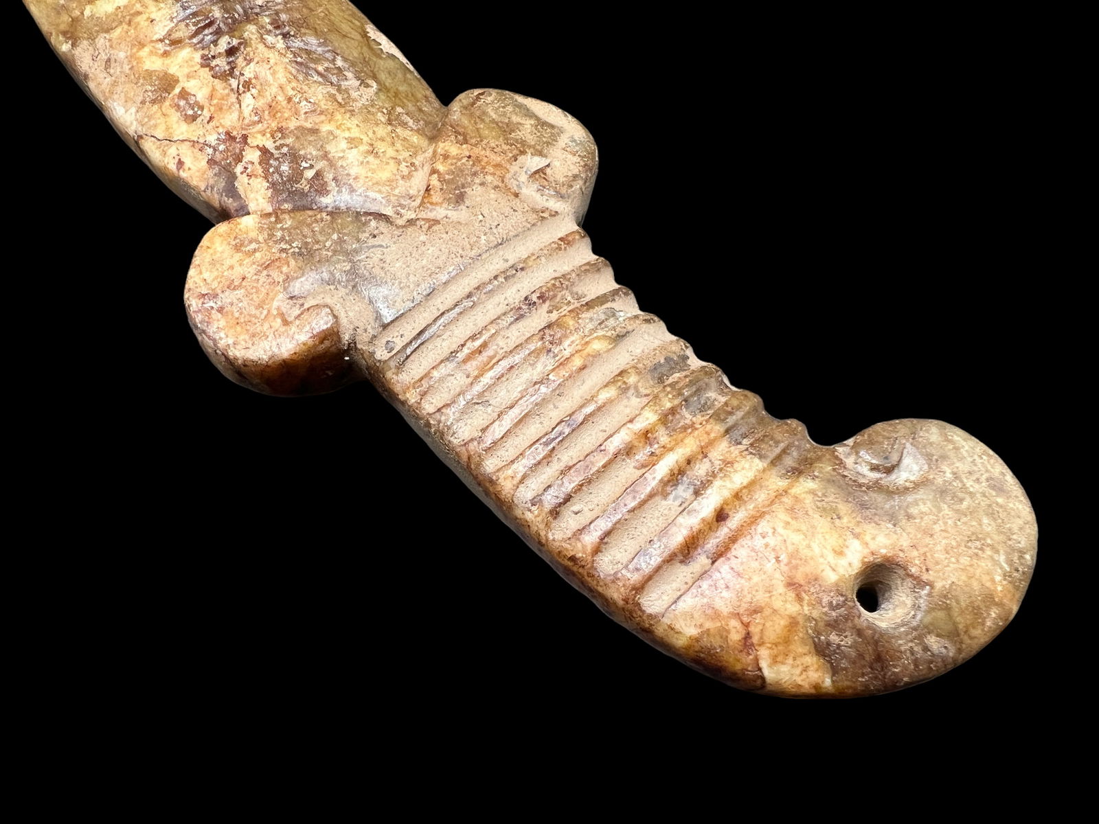 Two Jade Nephrite Stone Swords - 7