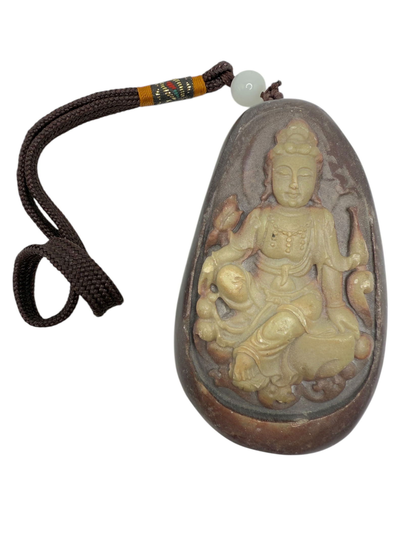 Carved Stone Buddha /GUANYIN Pendant, Carvings (1 of 5)