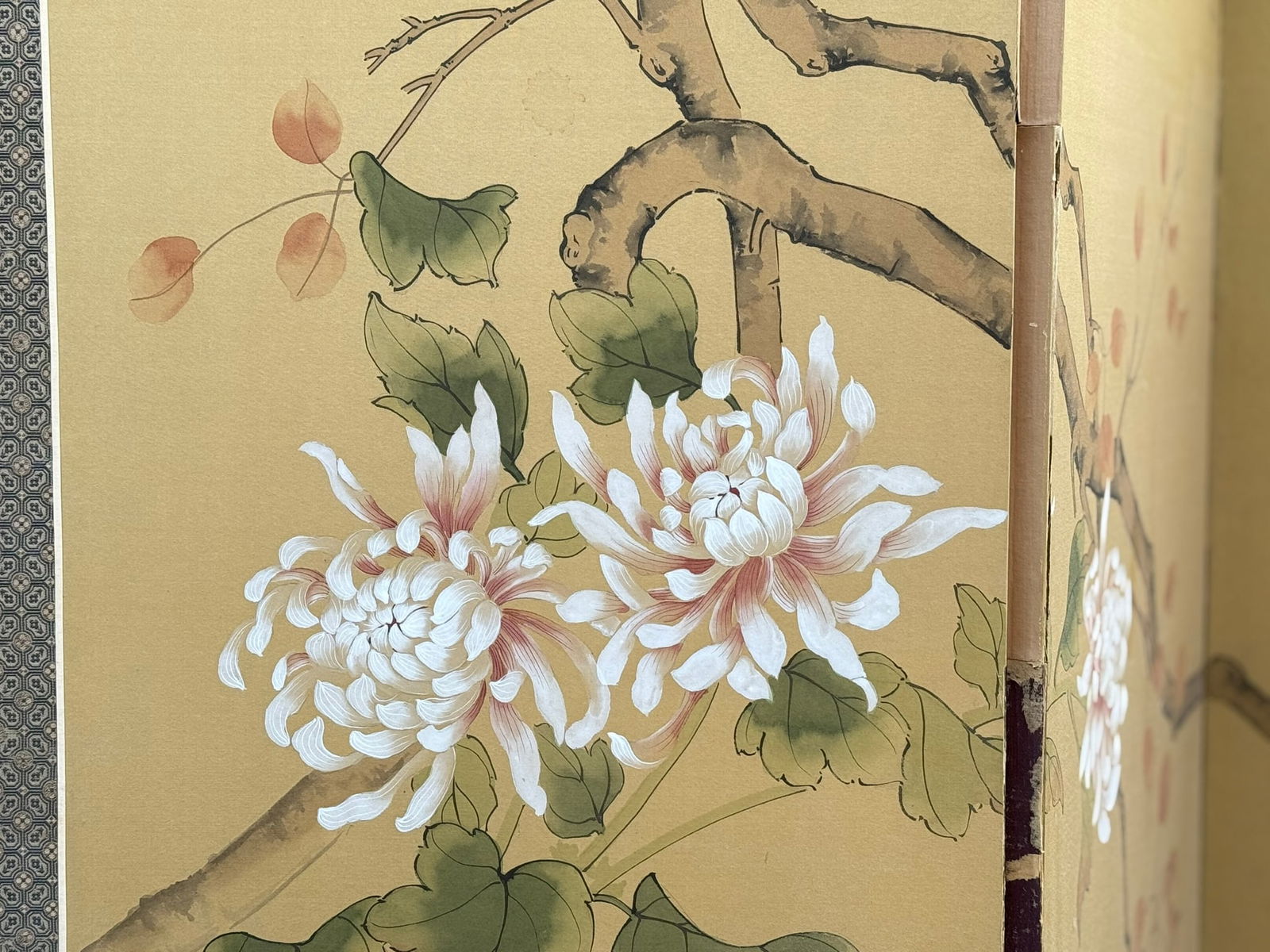 A Chinese Folding Panels Silk Screen - 4
