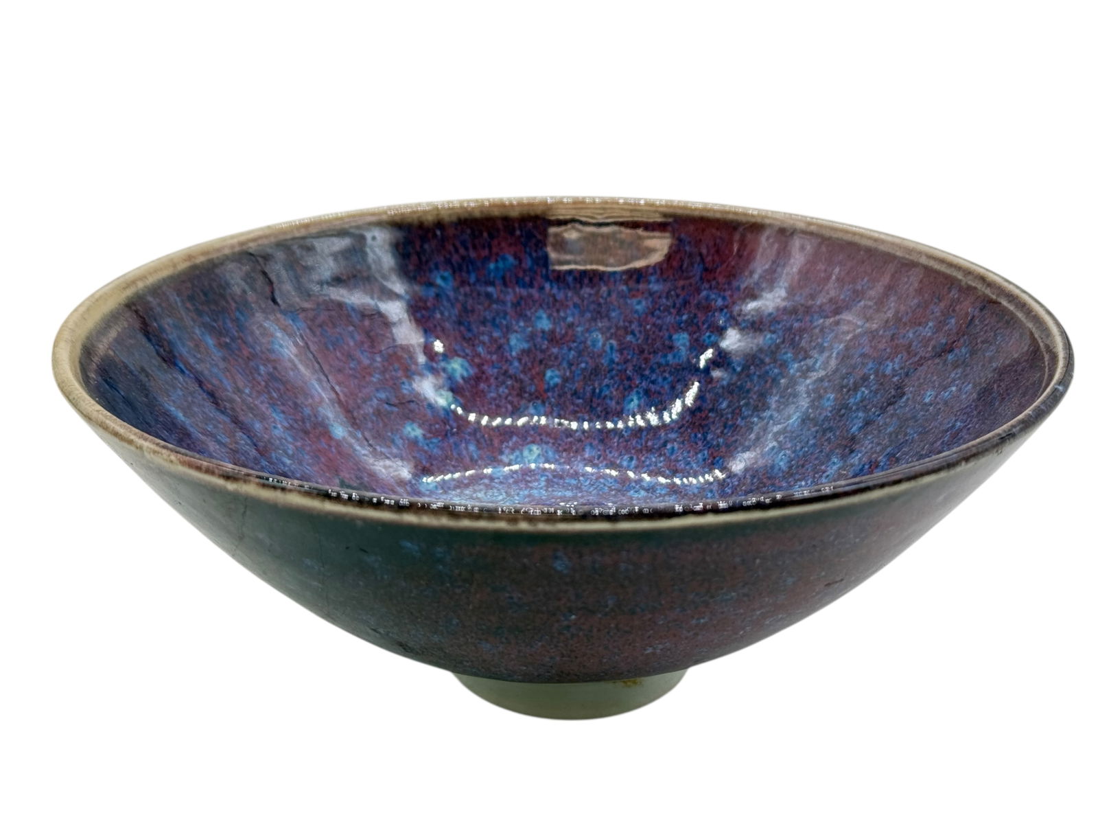 A Chinese Jun-Style Glazed Stoneware Bowl (1 of 5)