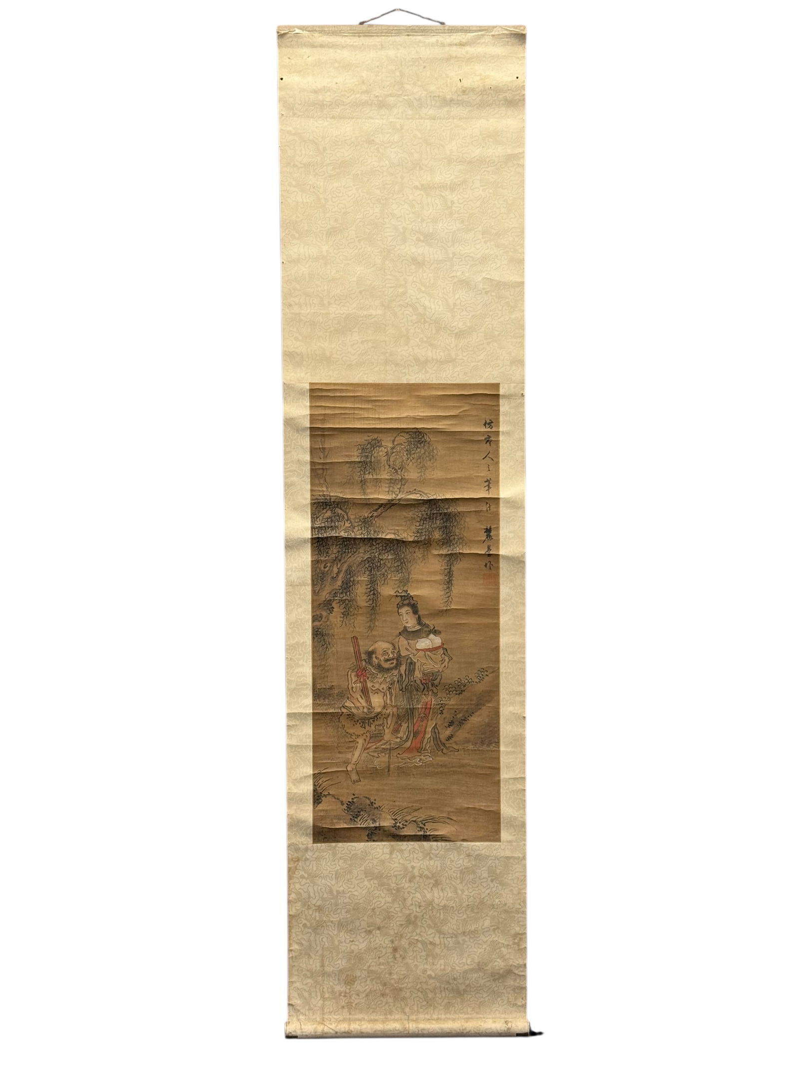 A Chinese Handscroll Painting, Immortals with Peac (1 of 7)