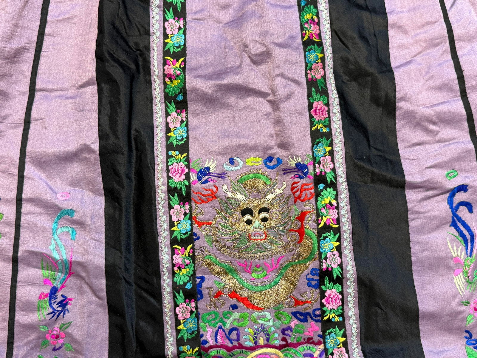 Two Chinese Embroidered Skirts - 2