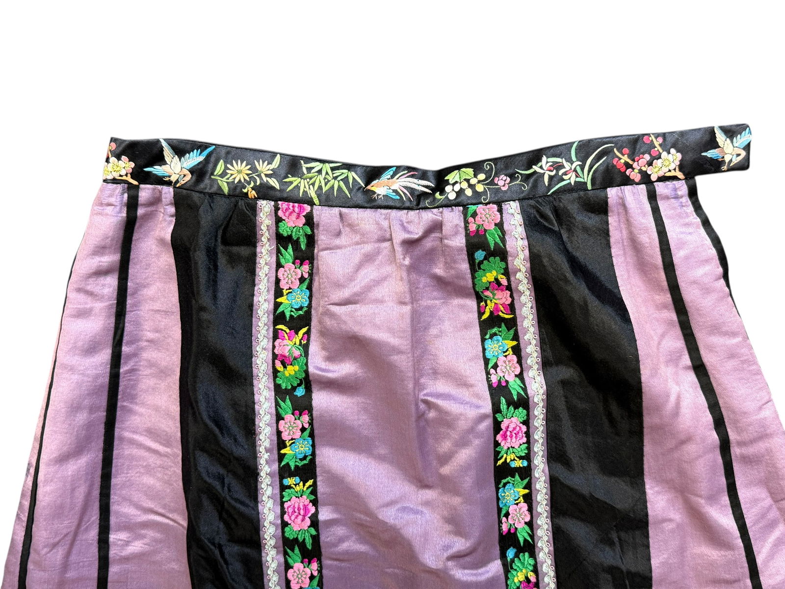 Two Chinese Embroidered Skirts - 4