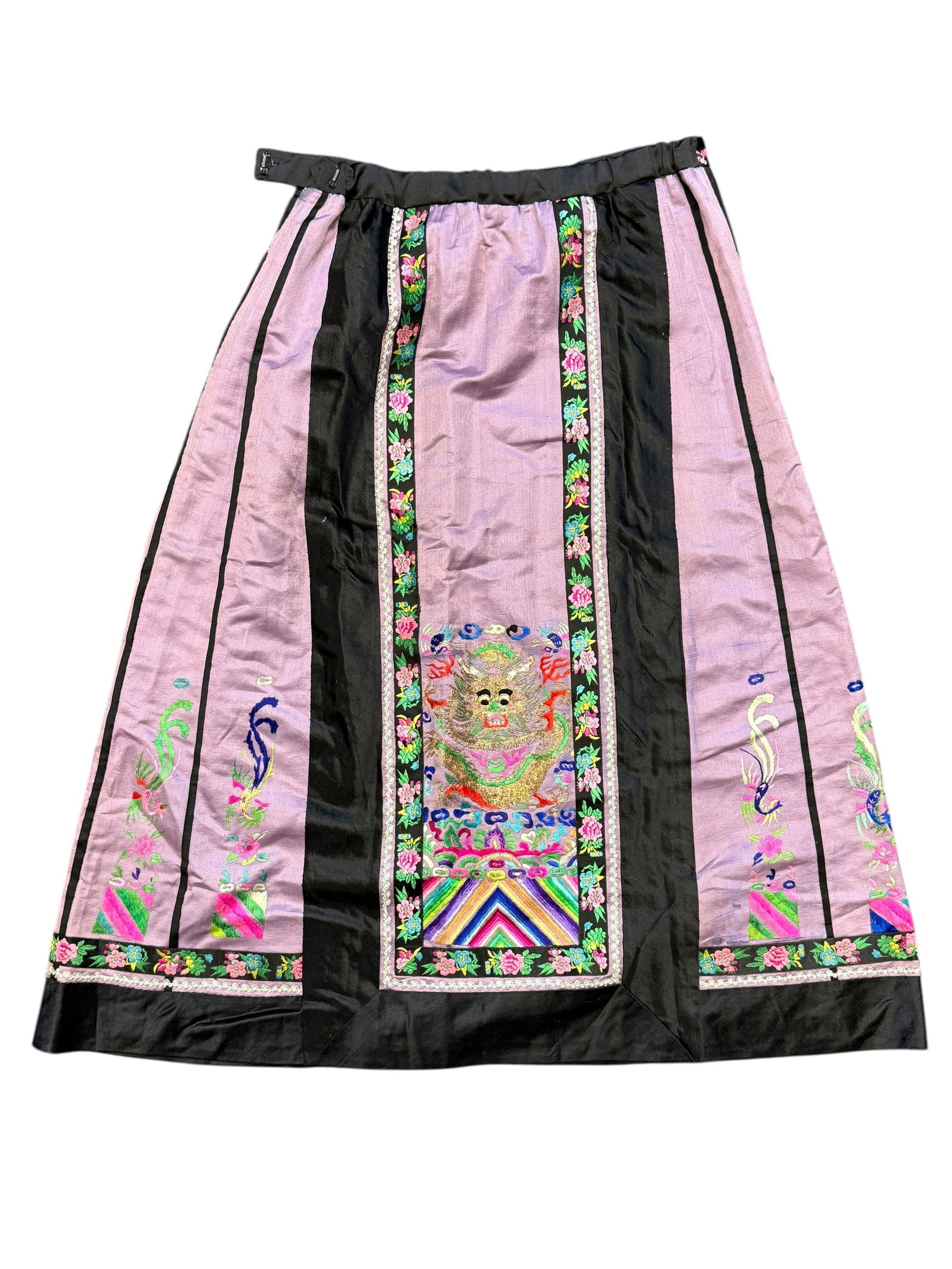 Two Chinese Embroidered Skirts - 5