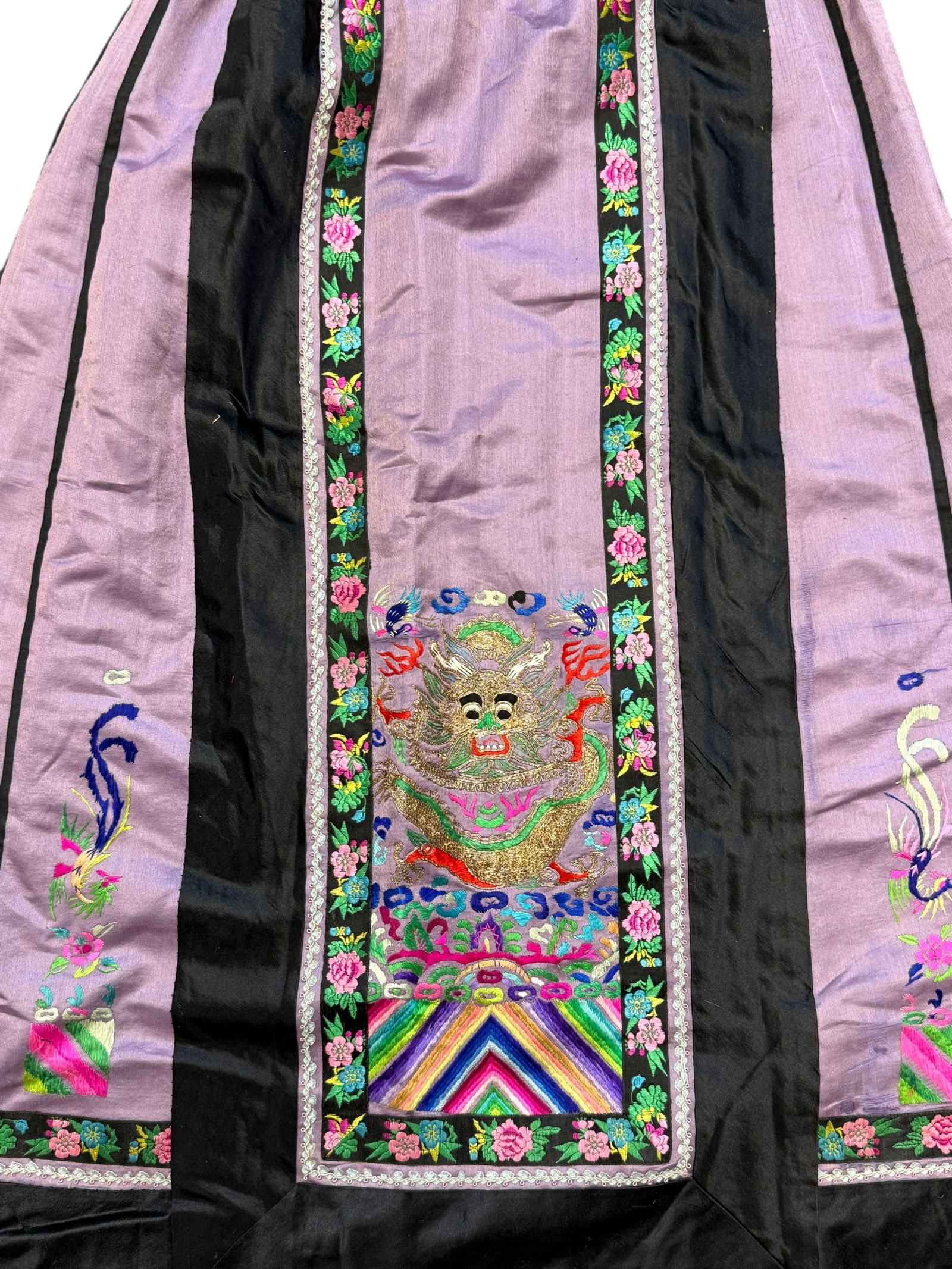 Two Chinese Embroidered Skirts - 6