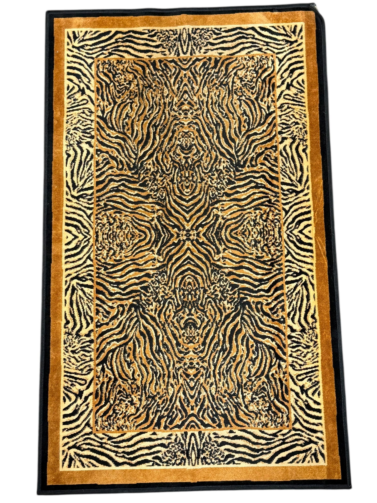 A Decorative Tiger-Stripe Pattern Rug (1 of 4)