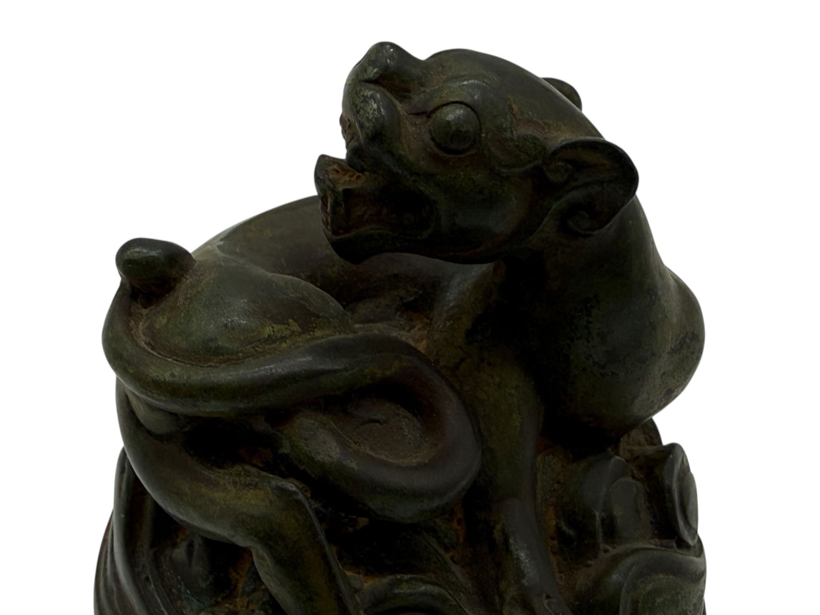 A Chinese Bronze Mythical Beast - 4