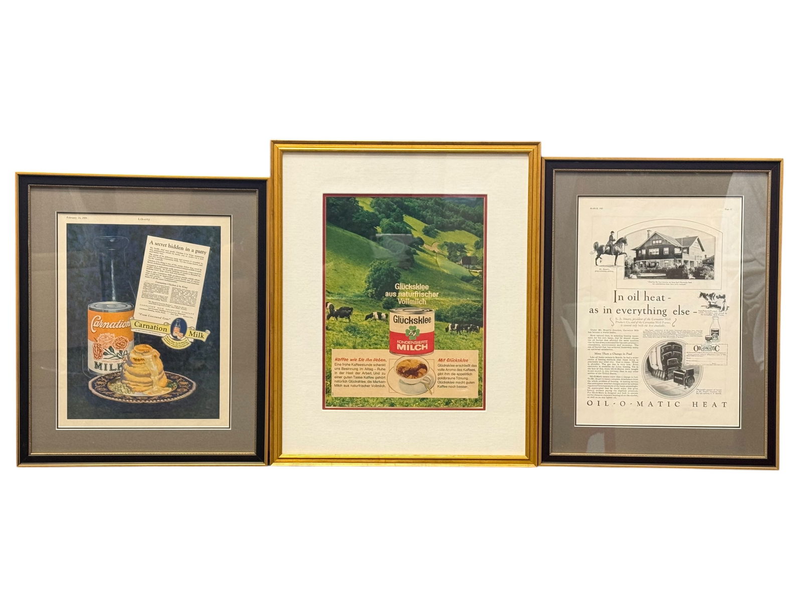 Group of 3 Framed Vintage Advertising Prints – Car (1 of 5)